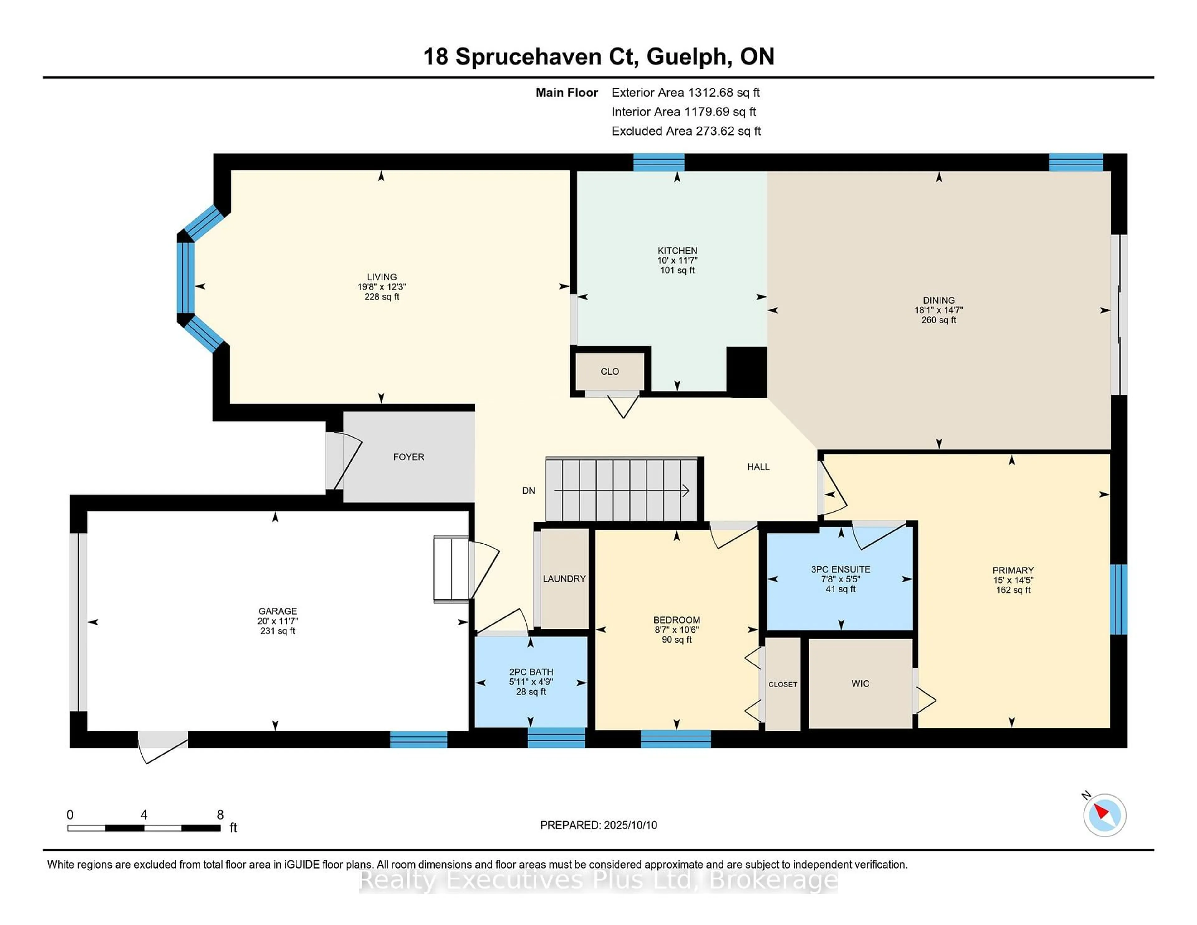 Floor plan for 18 Sprucehaven Crt, Guelph Ontario N1G 4X7