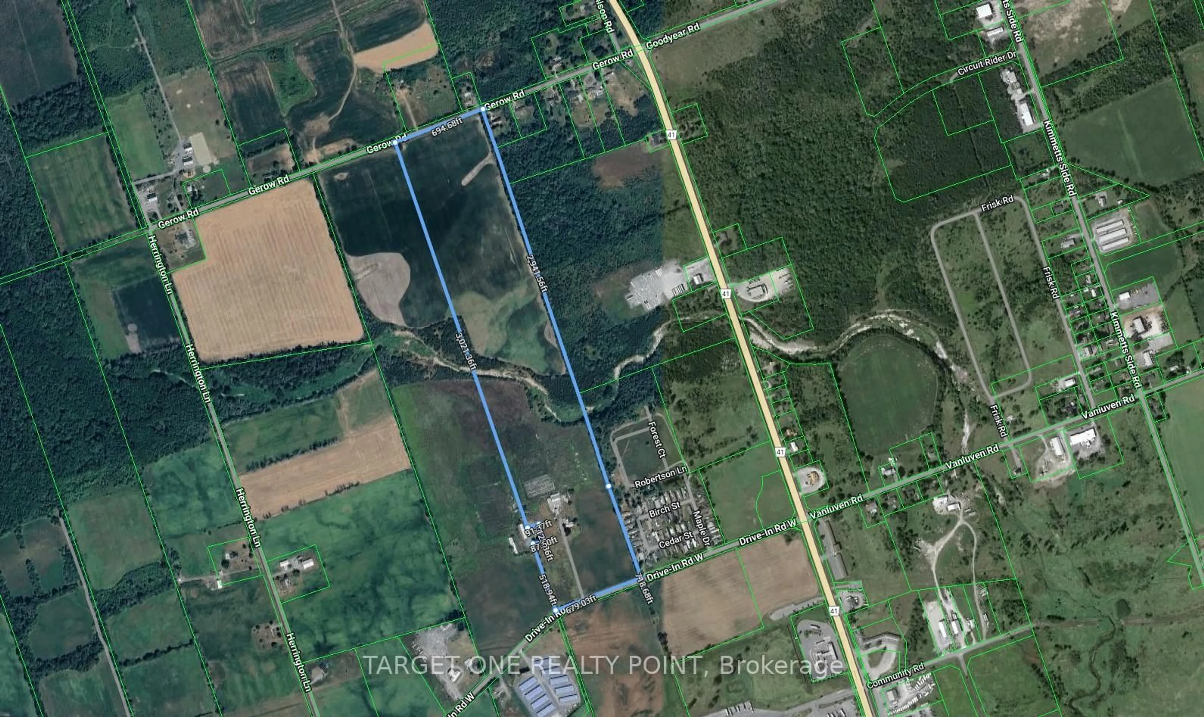 Picture of a map for 107 Drive In Rd, Greater Napanee Ontario K7R 3L1
