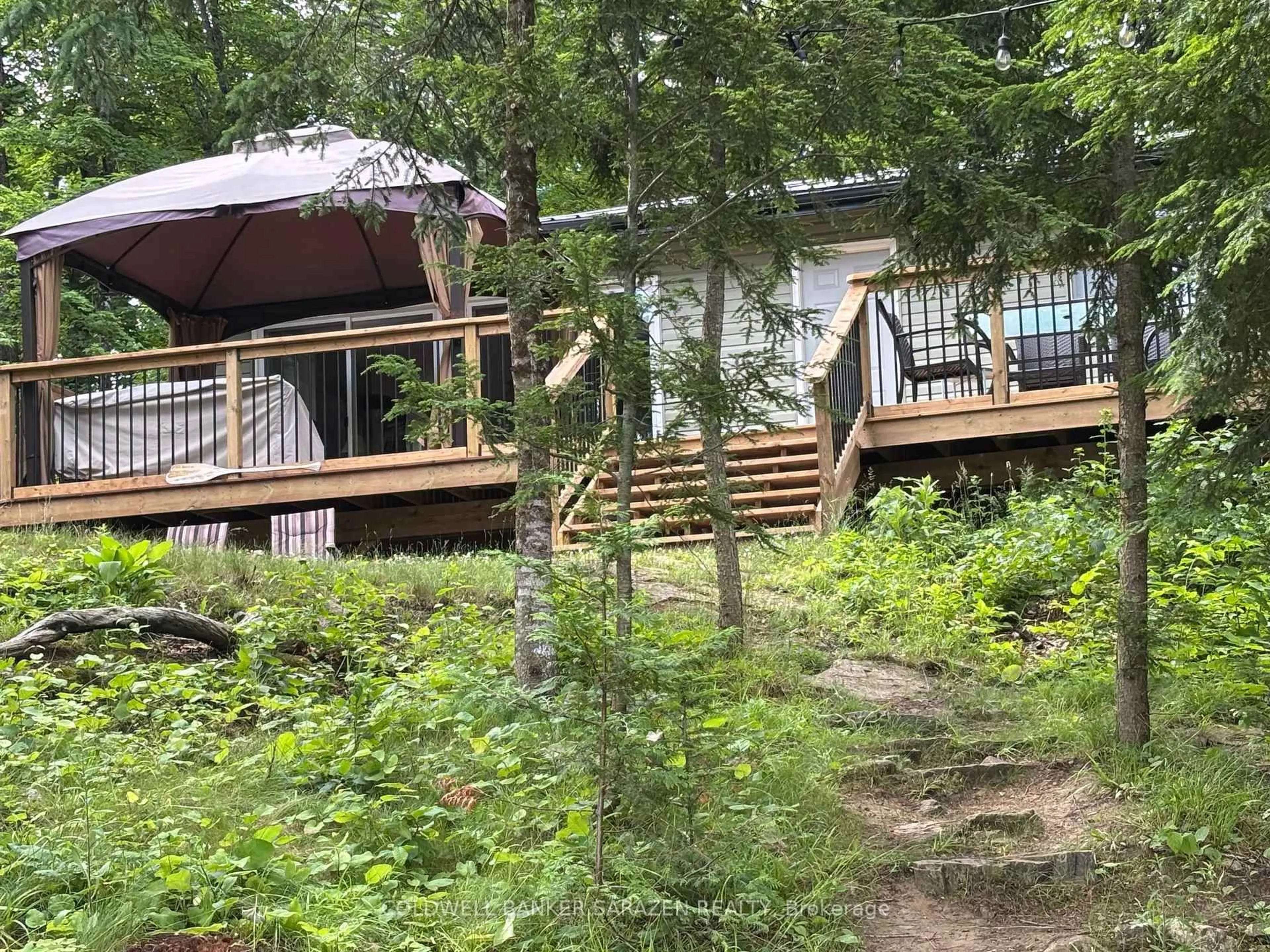 Patio, forest/trees view for 117 Raycroft Peninsula Pt, White Lake Ontario K0A 3L0