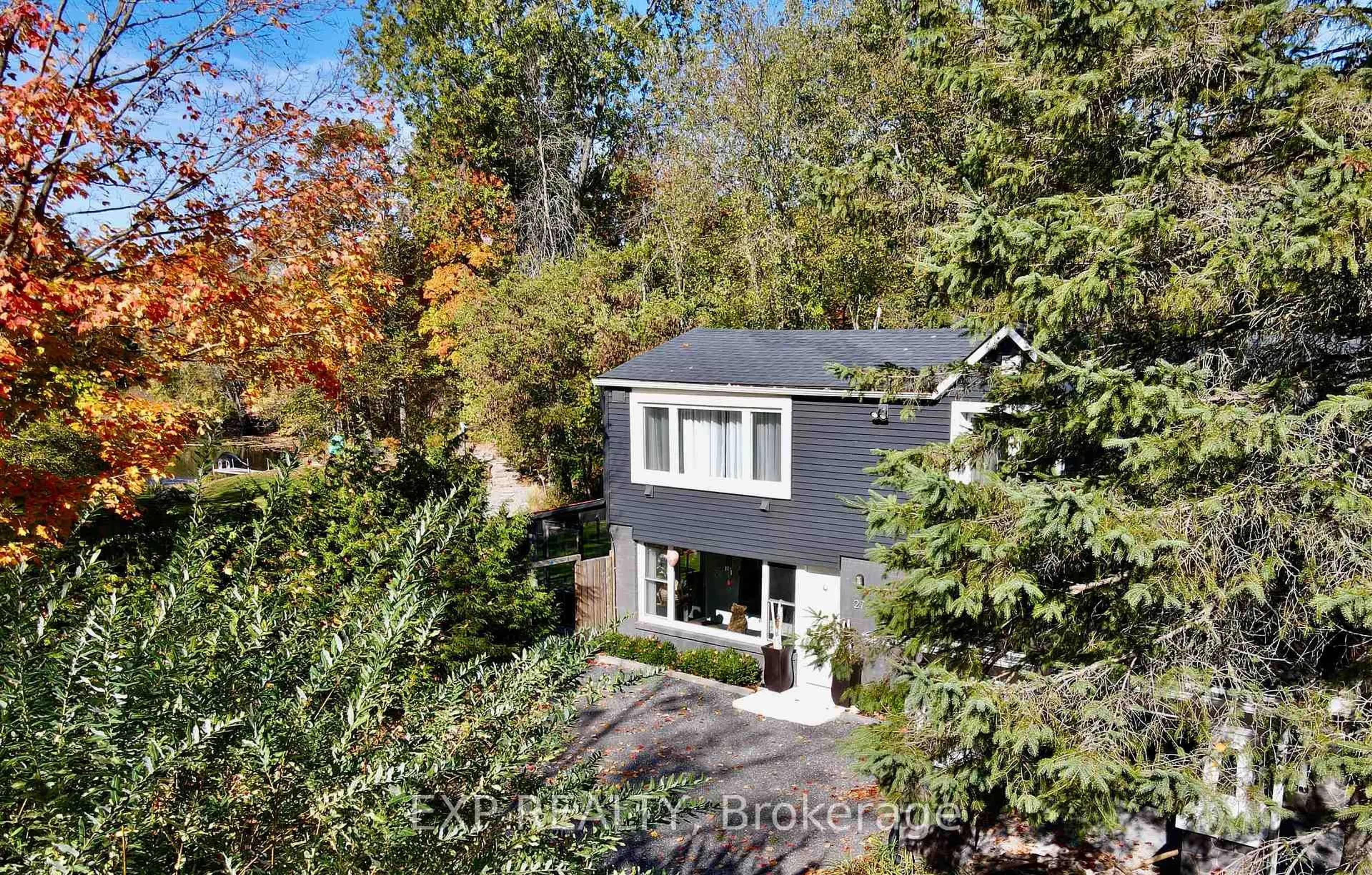 A pic from outside/outdoor area/front of a property/back of a property/a pic from drone, unknown for 27 Lost Channel Crt, Thomasburg Ontario K0K 3H0