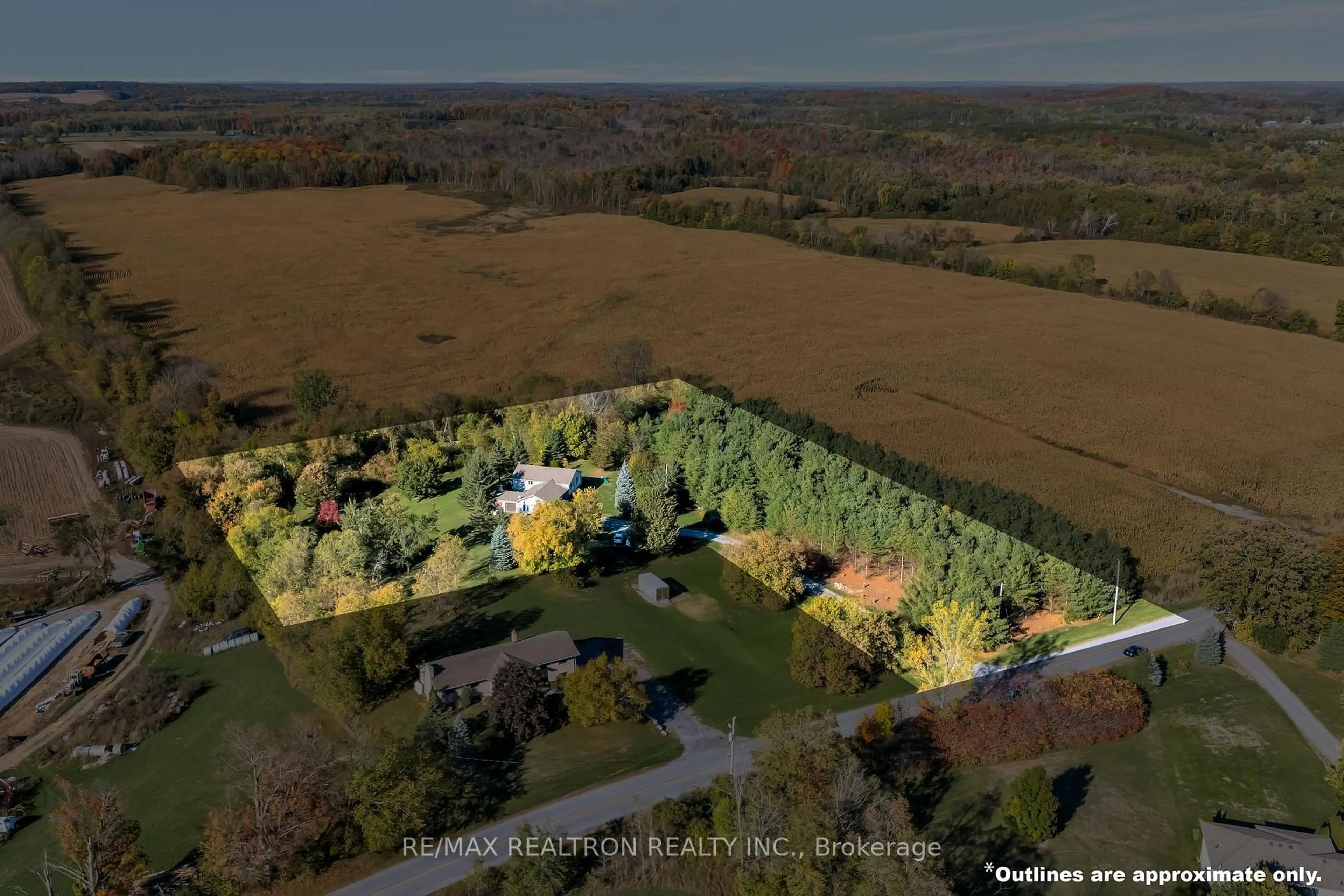 A pic from outside/outdoor area/front of a property/back of a property/a pic from drone, forest/trees view for 1117 Bethel Rd, Belleville Ontario K0K 2Y0