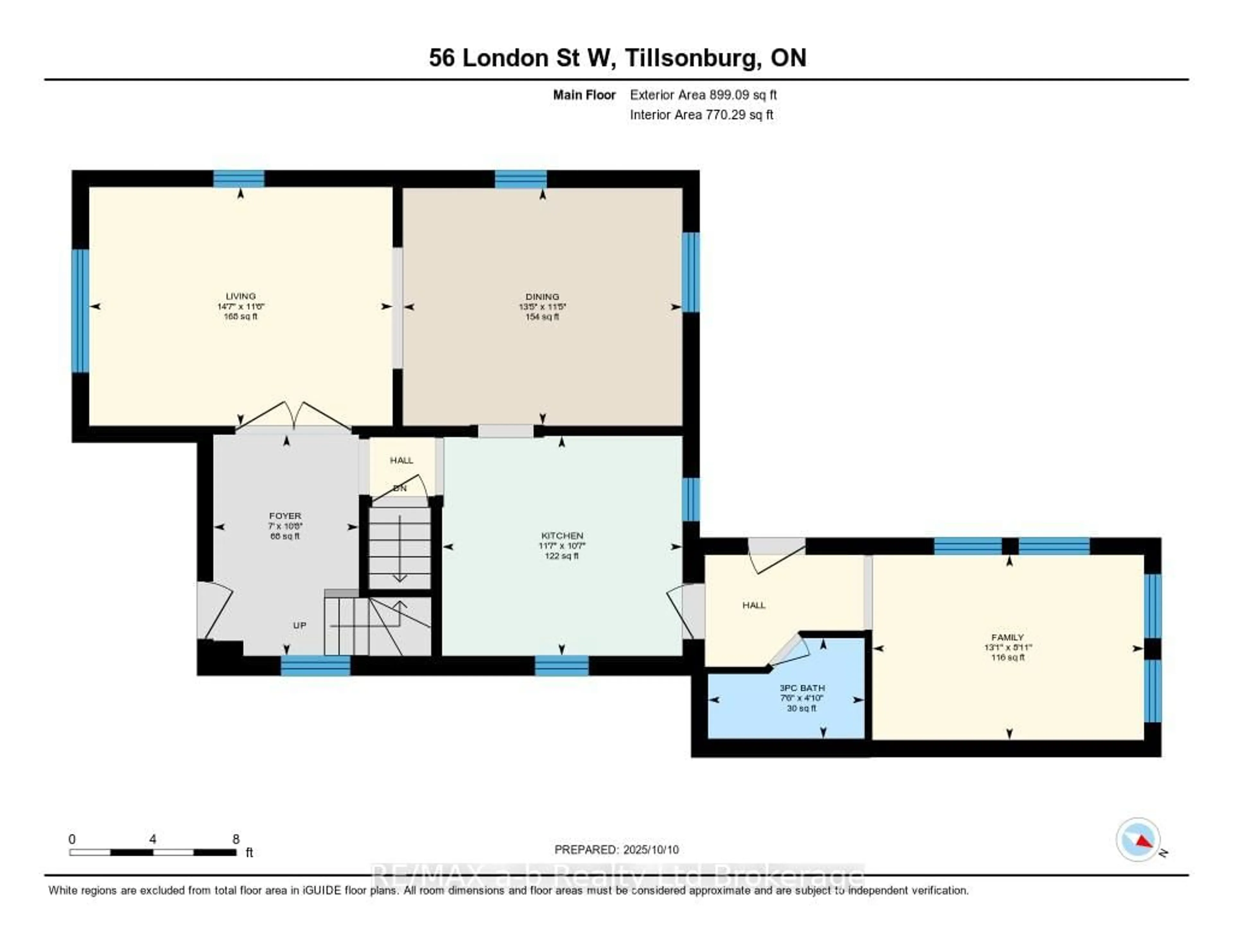 Floor plan for 56 London St, Tillsonburg Ontario N4G 2L5