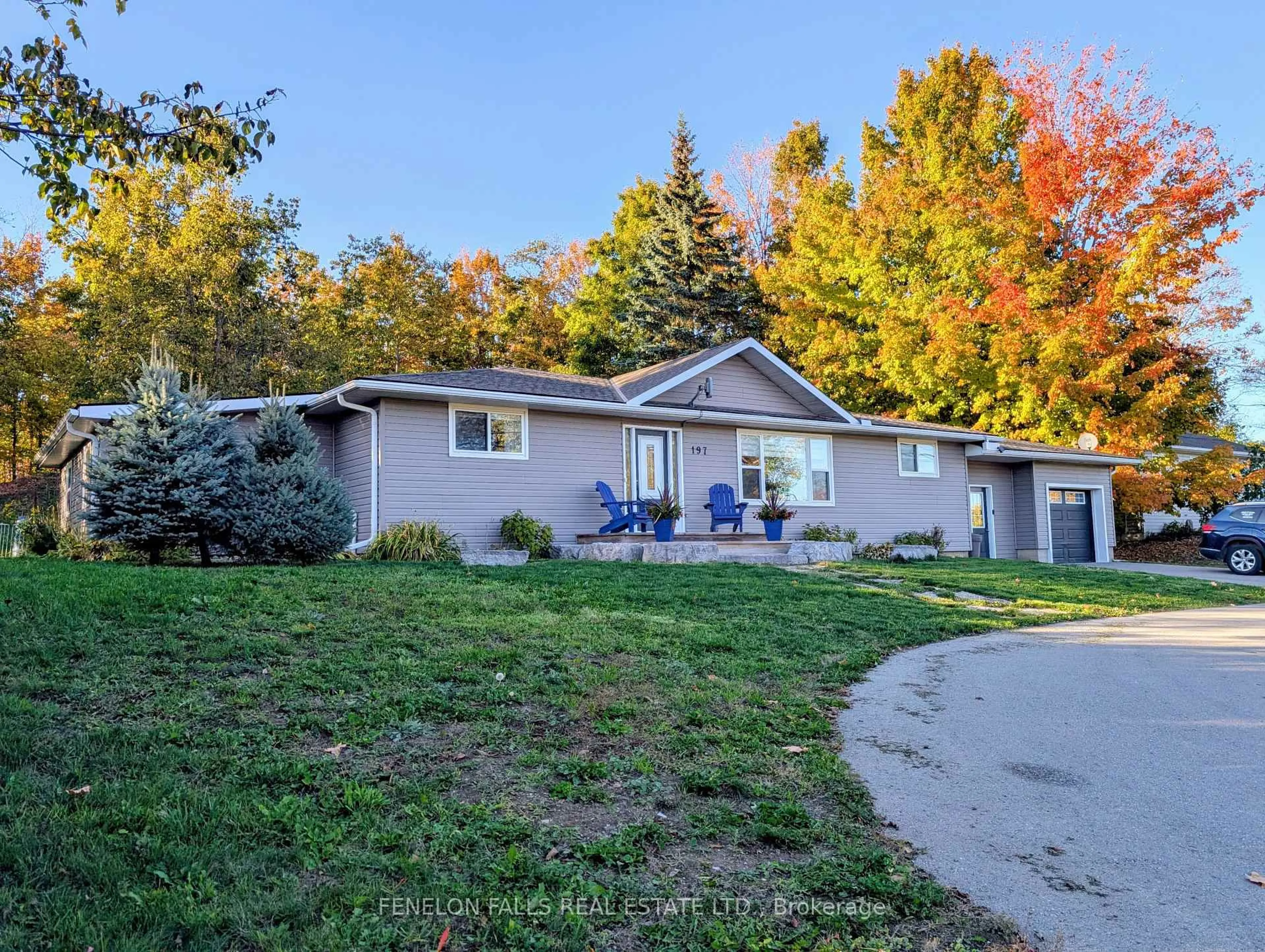 A pic from outside/outdoor area/front of a property/back of a property/a pic from drone, unknown for 197 County Road 8 Rd, Kawartha Lakes Ontario K0M 1N0