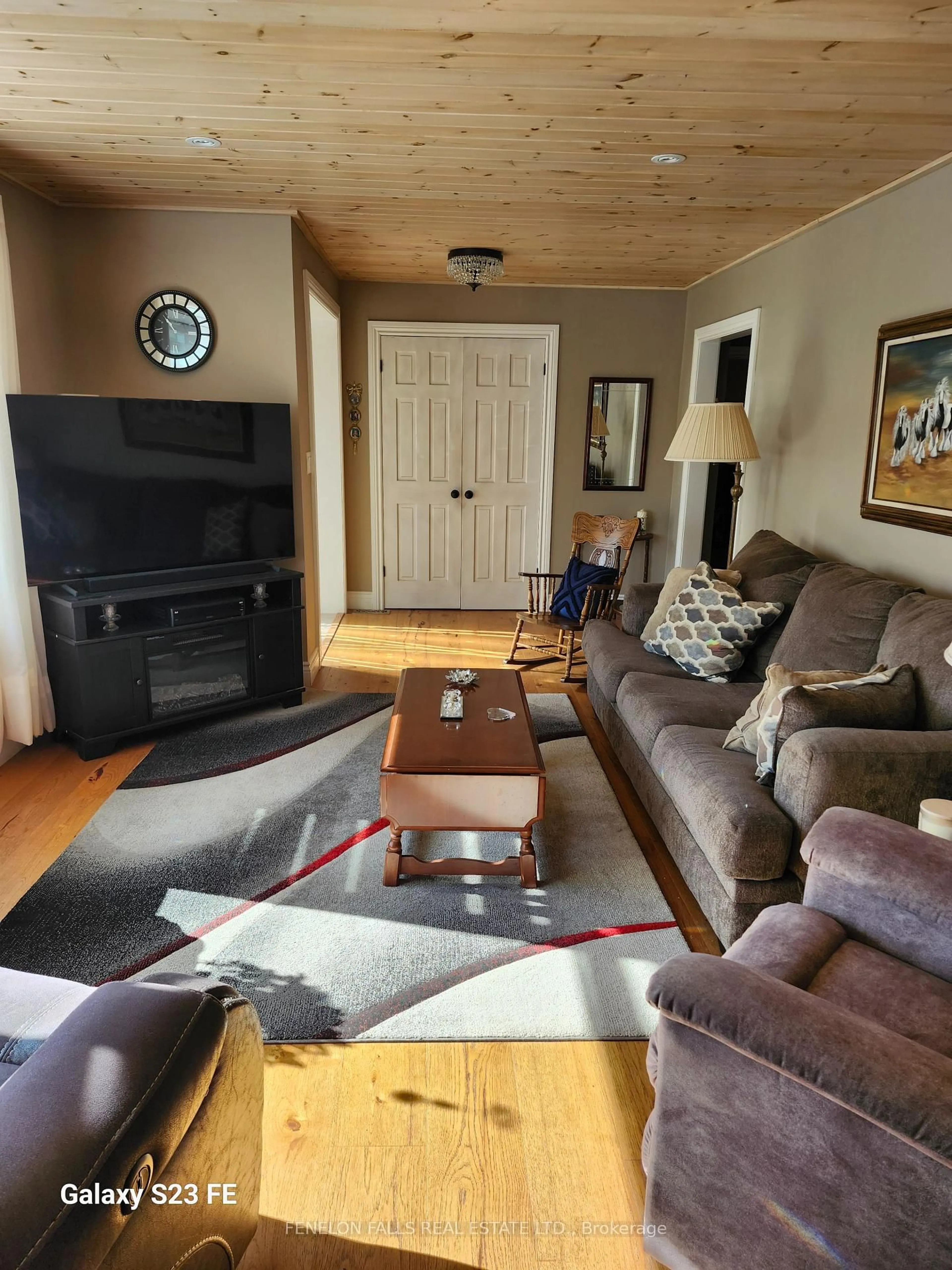 Living room with furniture, wood/laminate floor for 197 County Road 8 Rd, Kawartha Lakes Ontario K0M 1N0