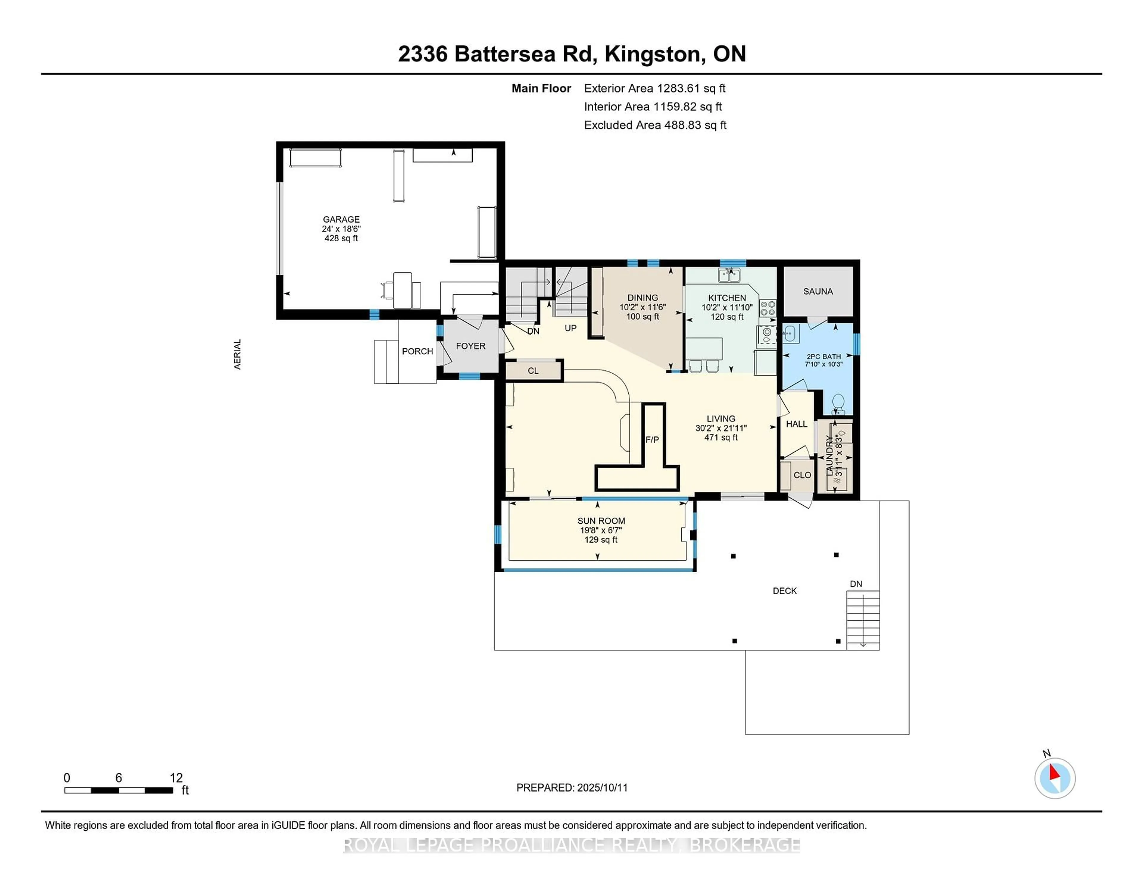 Floor plan for 2336 Battersea Rd, Kingston Ontario K0H 1S0