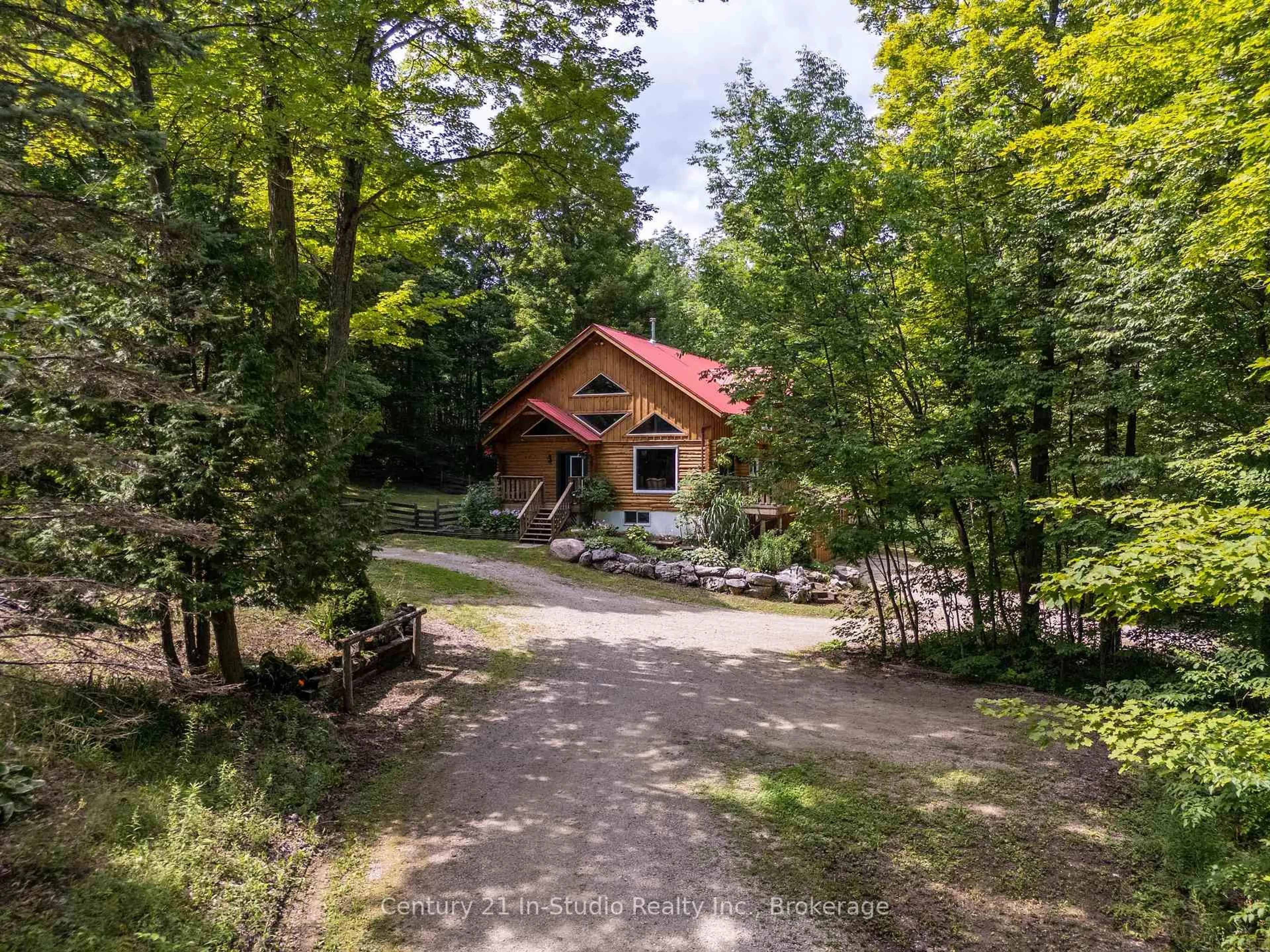 A pic from outside/outdoor area/front of a property/back of a property/a pic from drone, forest/trees view for 415198 Baseline Rd, West Grey Ontario N0G 1R0