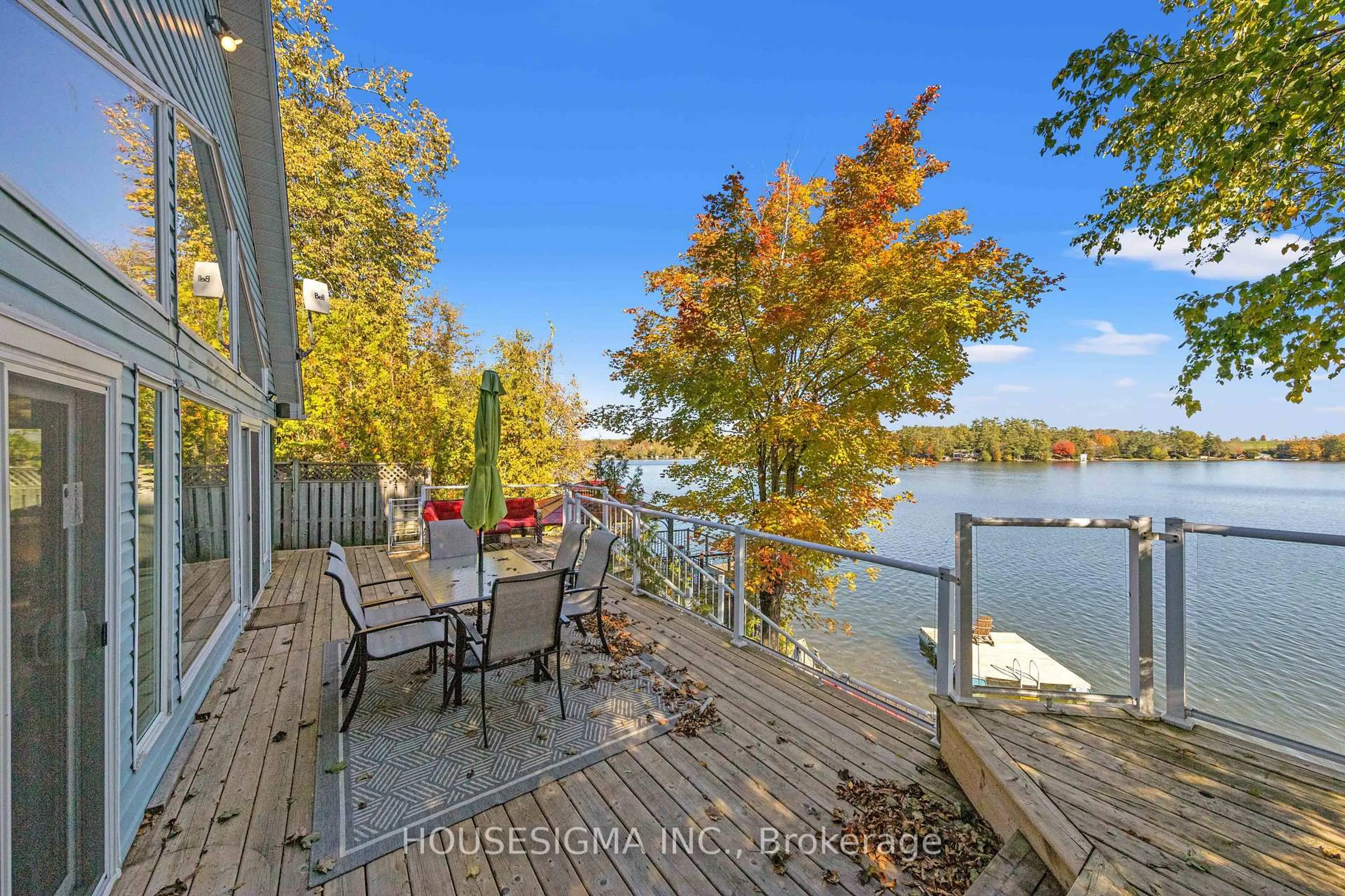 Patio, water/lake/river/ocean view for 123 Fells Point Rd, Kawartha Lakes Ontario K0M 1N0