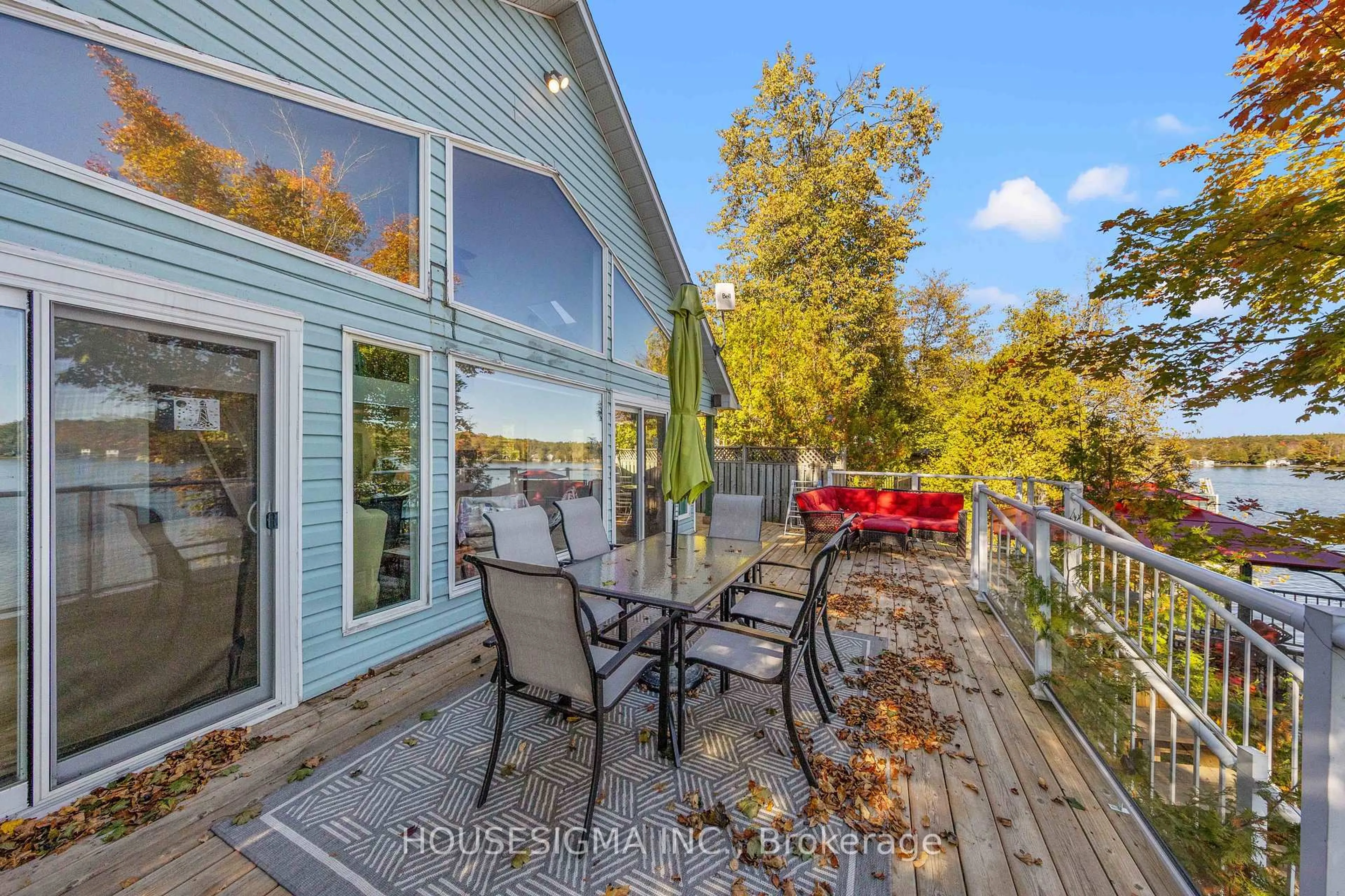Patio, water/lake/river/ocean view for 123 Fells Point Rd, Kawartha Lakes Ontario K0M 1N0