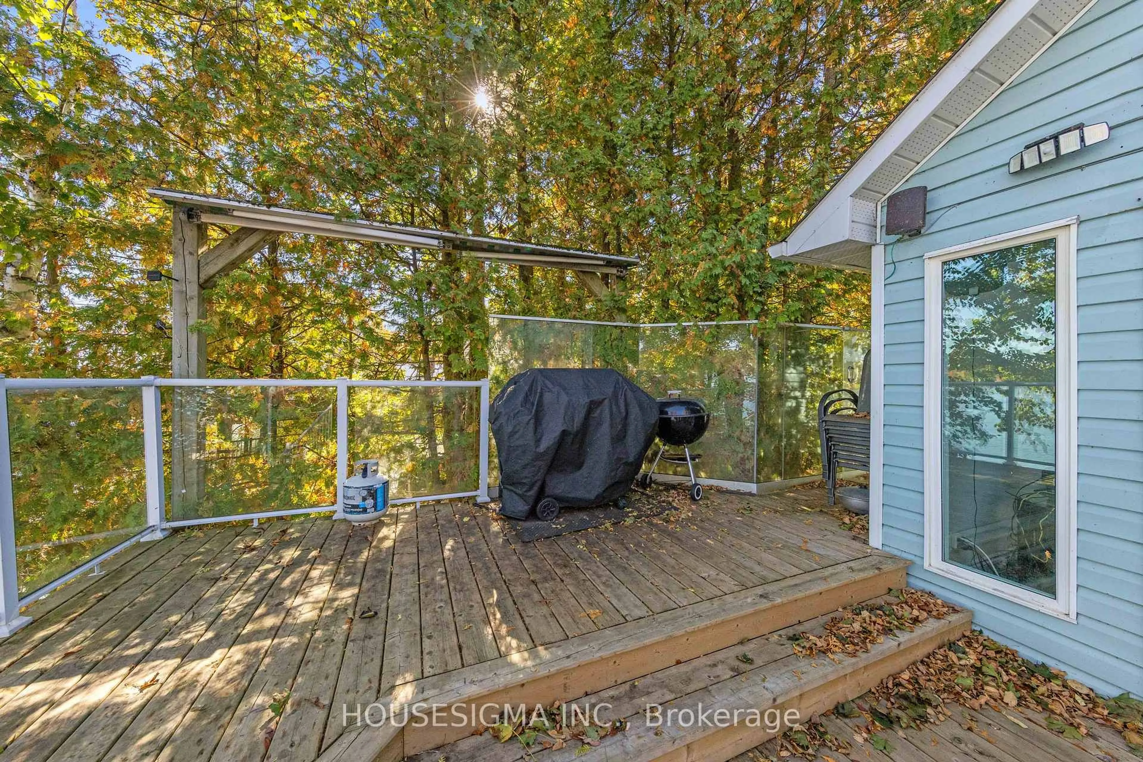 Patio, water/lake/river/ocean view for 123 Fells Point Rd, Kawartha Lakes Ontario K0M 1N0