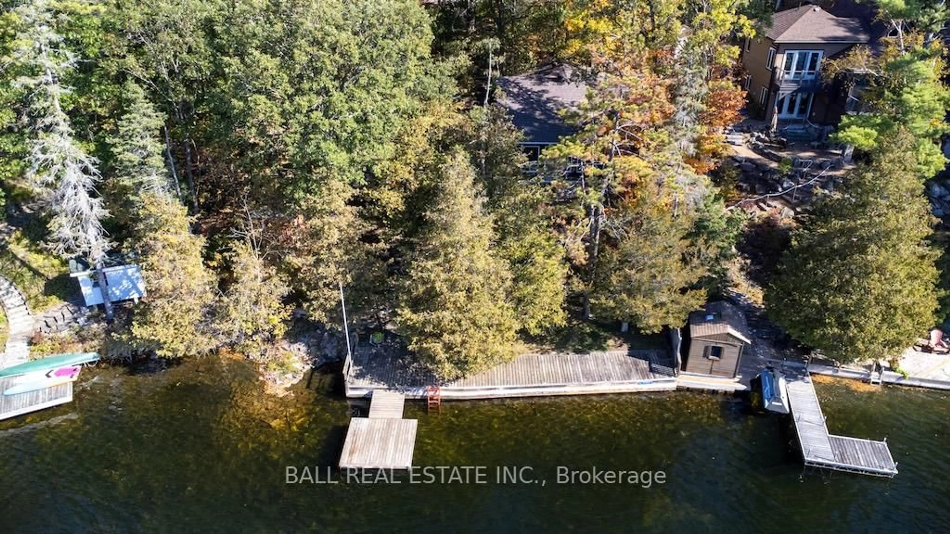 A pic from outside/outdoor area/front of a property/back of a property/a pic from drone, water/lake/river/ocean view for 12 Bedwell Dr, North Kawartha Ontario K0L 3E0