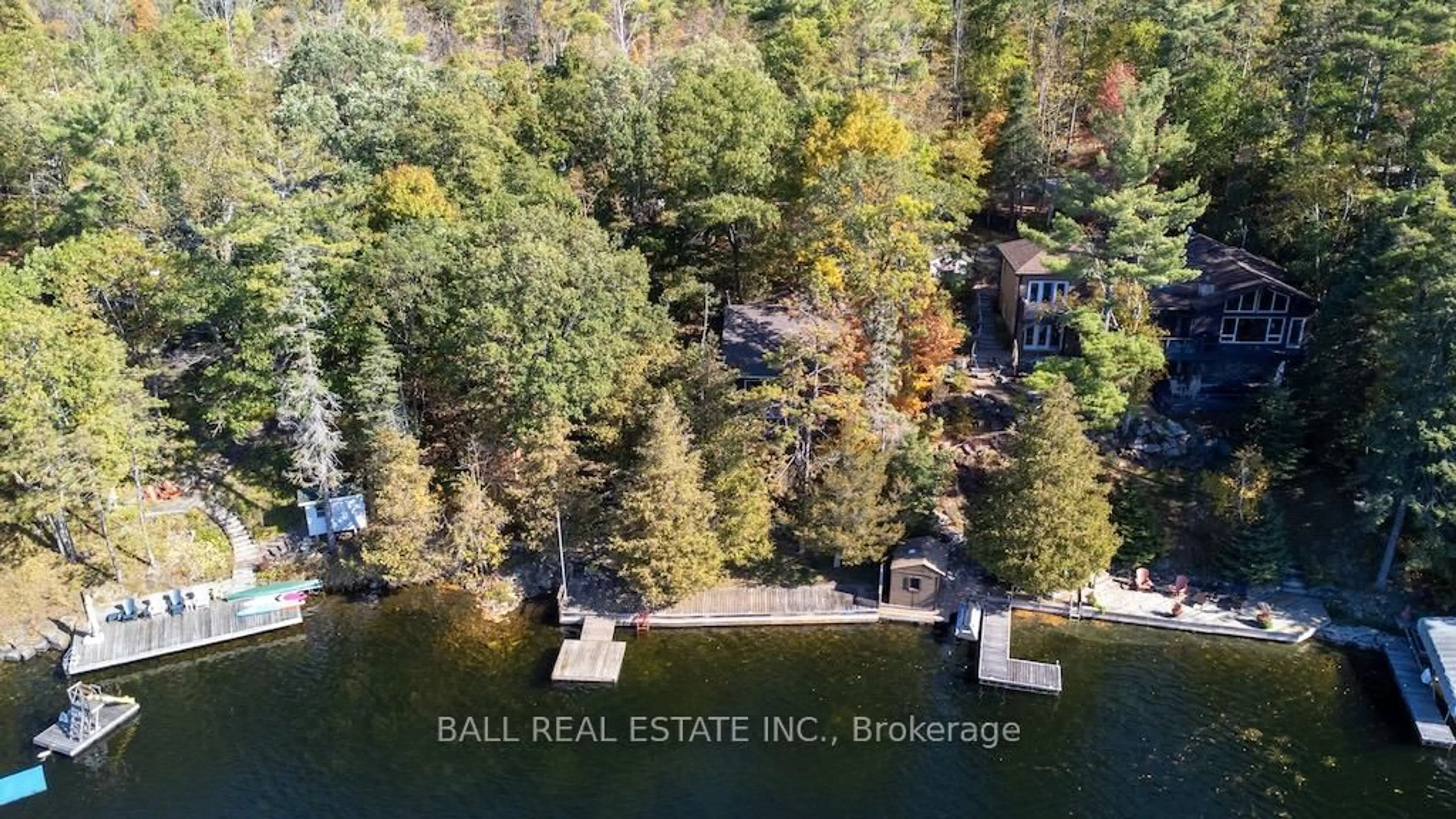 A pic from outside/outdoor area/front of a property/back of a property/a pic from drone, water/lake/river/ocean view for 12 Bedwell Dr, North Kawartha Ontario K0L 3E0