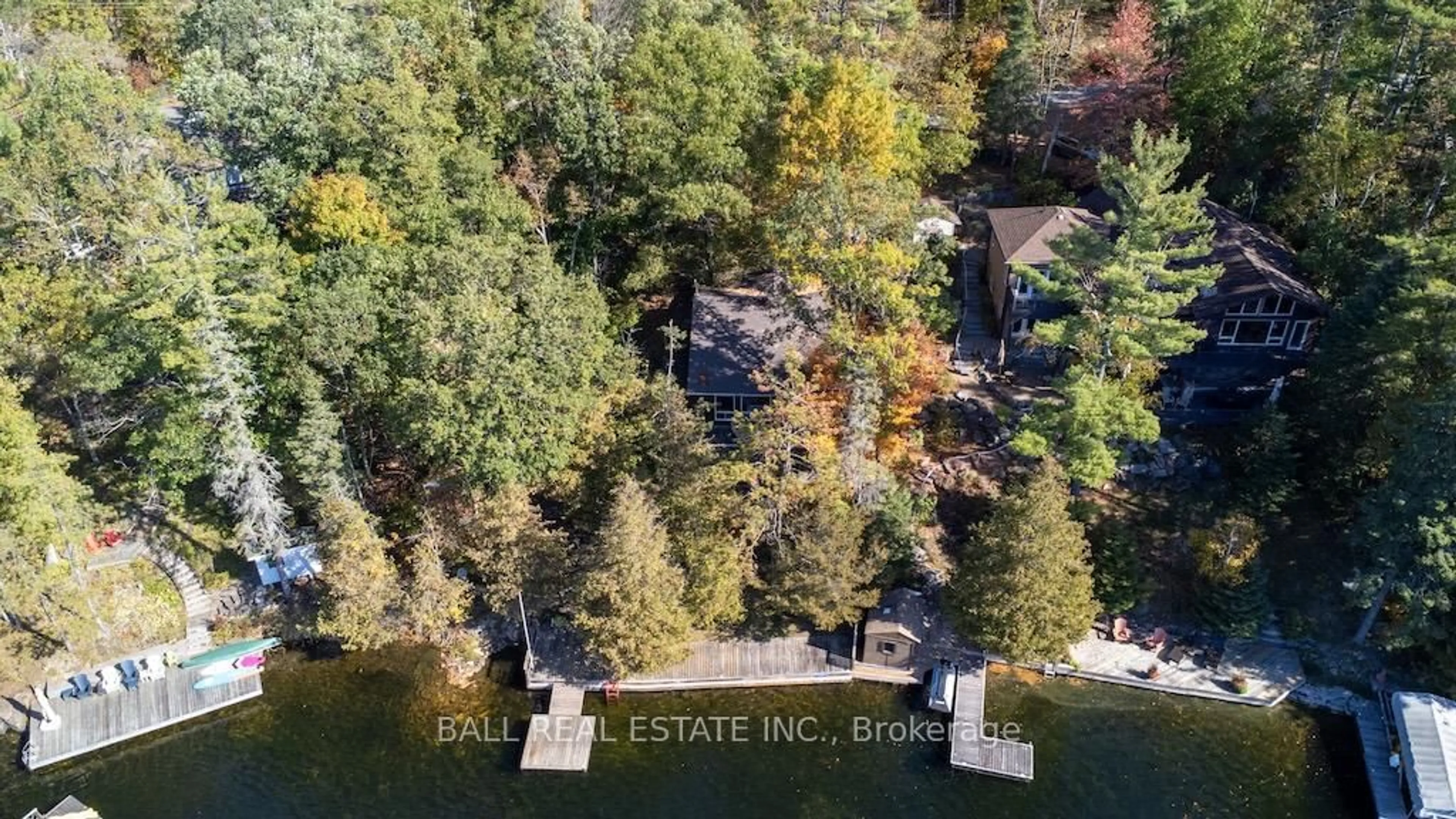 A pic from outside/outdoor area/front of a property/back of a property/a pic from drone, water/lake/river/ocean view for 12 Bedwell Dr, North Kawartha Ontario K0L 3E0