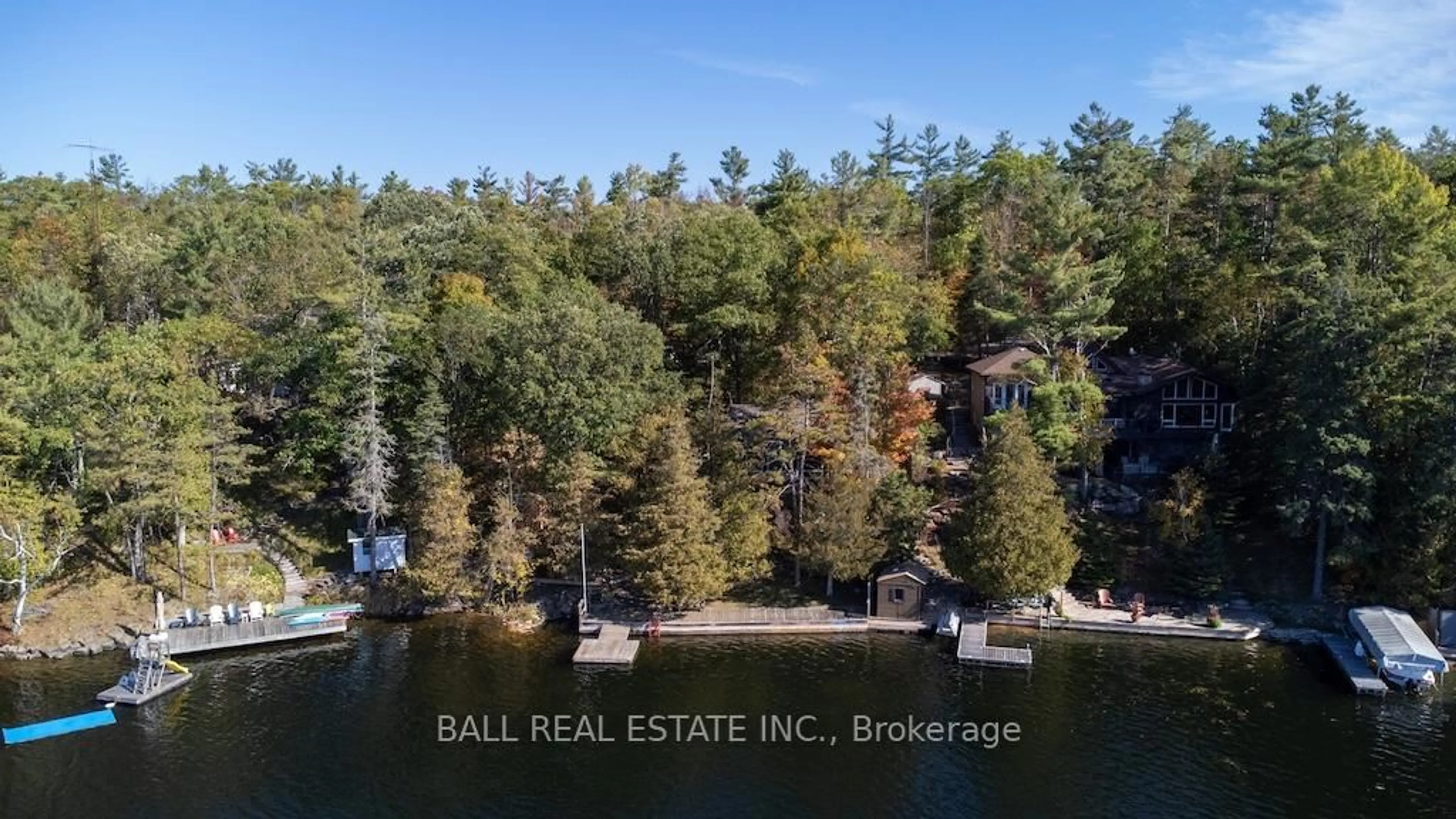 A pic from outside/outdoor area/front of a property/back of a property/a pic from drone, water/lake/river/ocean view for 12 Bedwell Dr, North Kawartha Ontario K0L 3E0