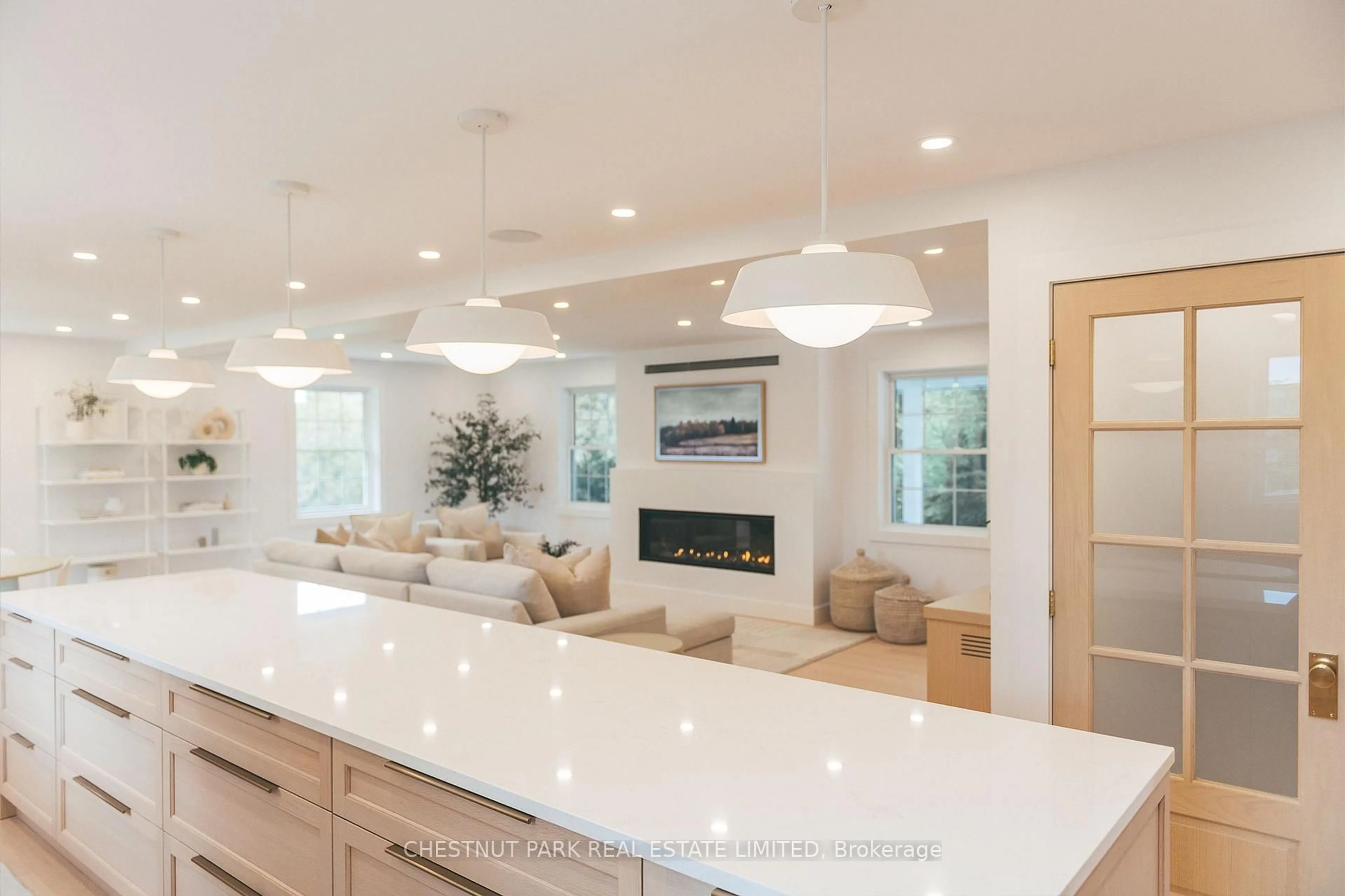 Open concept kitchen, ceramic/tile floor for 1877 12th Line, Selwyn Ontario K0L 2H0