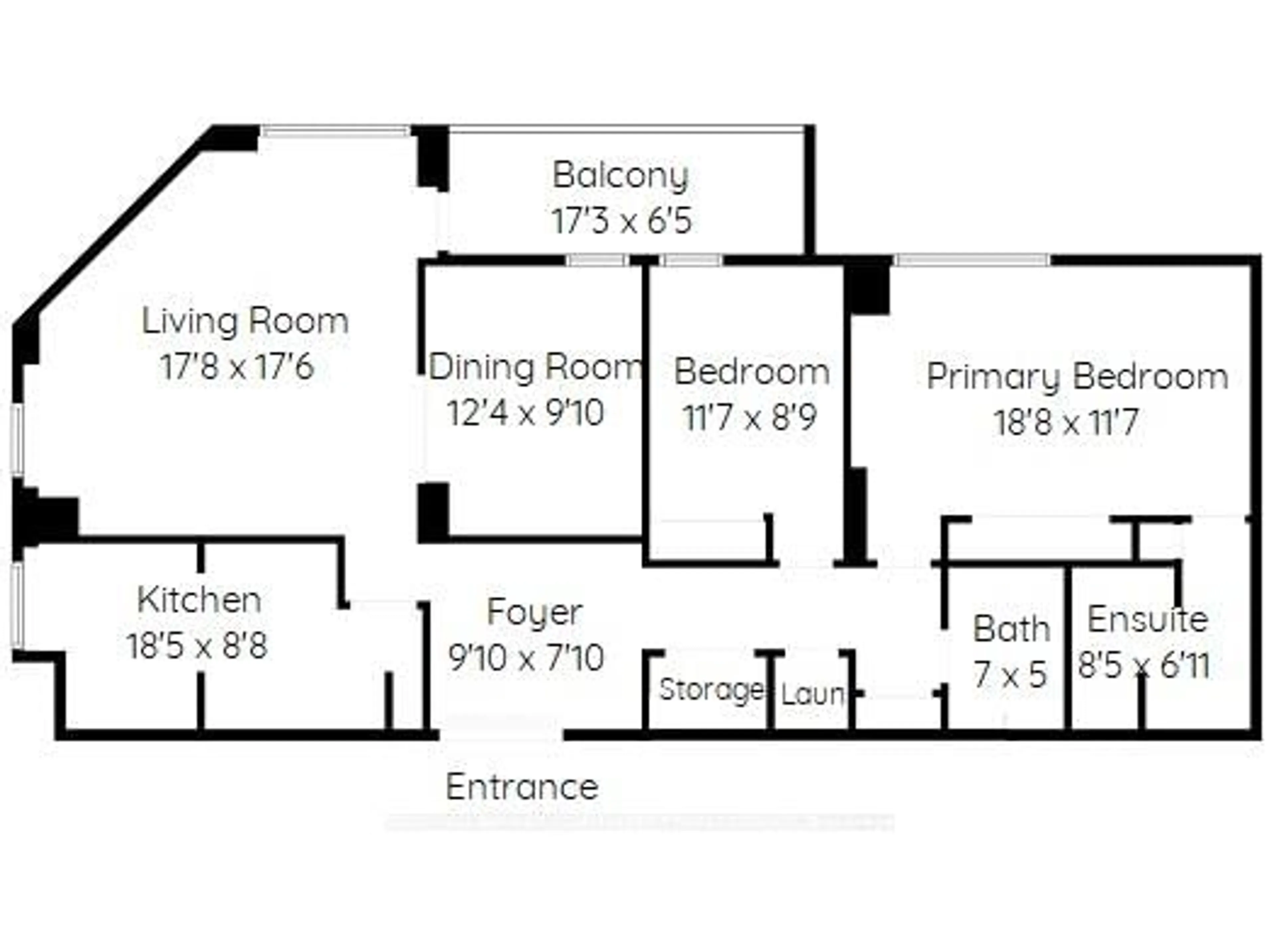 Floor plan for 222 Jackson St #606, Hamilton Ontario L8P 4S5