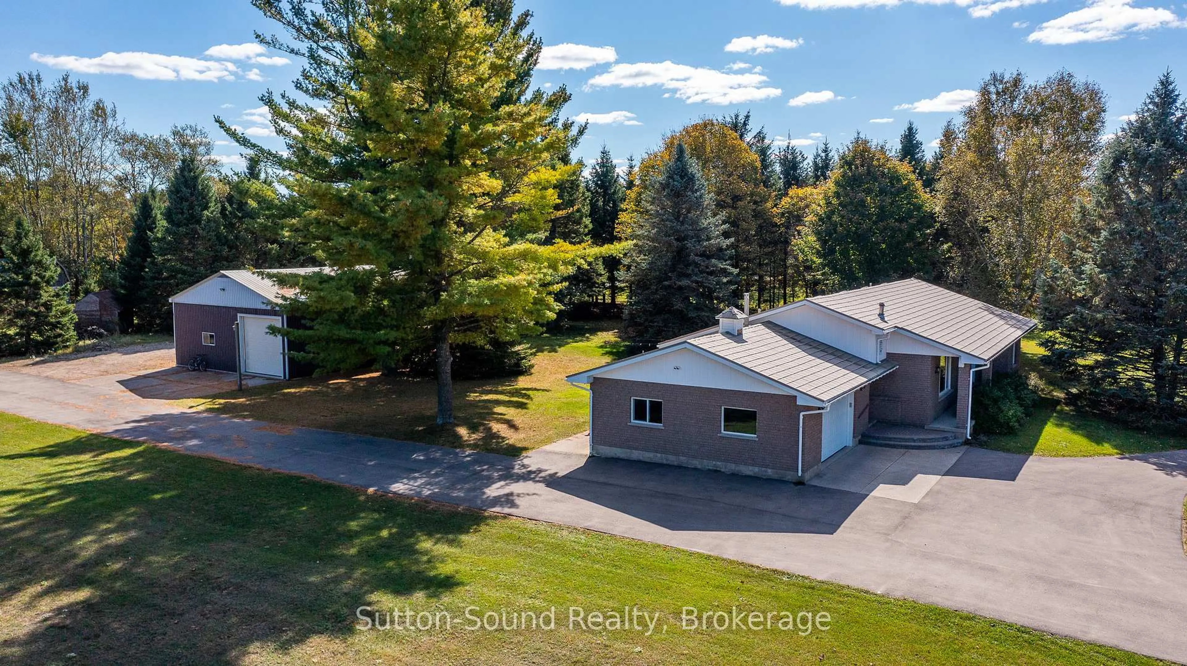 A pic from outside/outdoor area/front of a property/back of a property/a pic from drone, water/lake/river/ocean view for 340010 Stone School Rd, Georgian Bluffs Ontario N0H 2T0