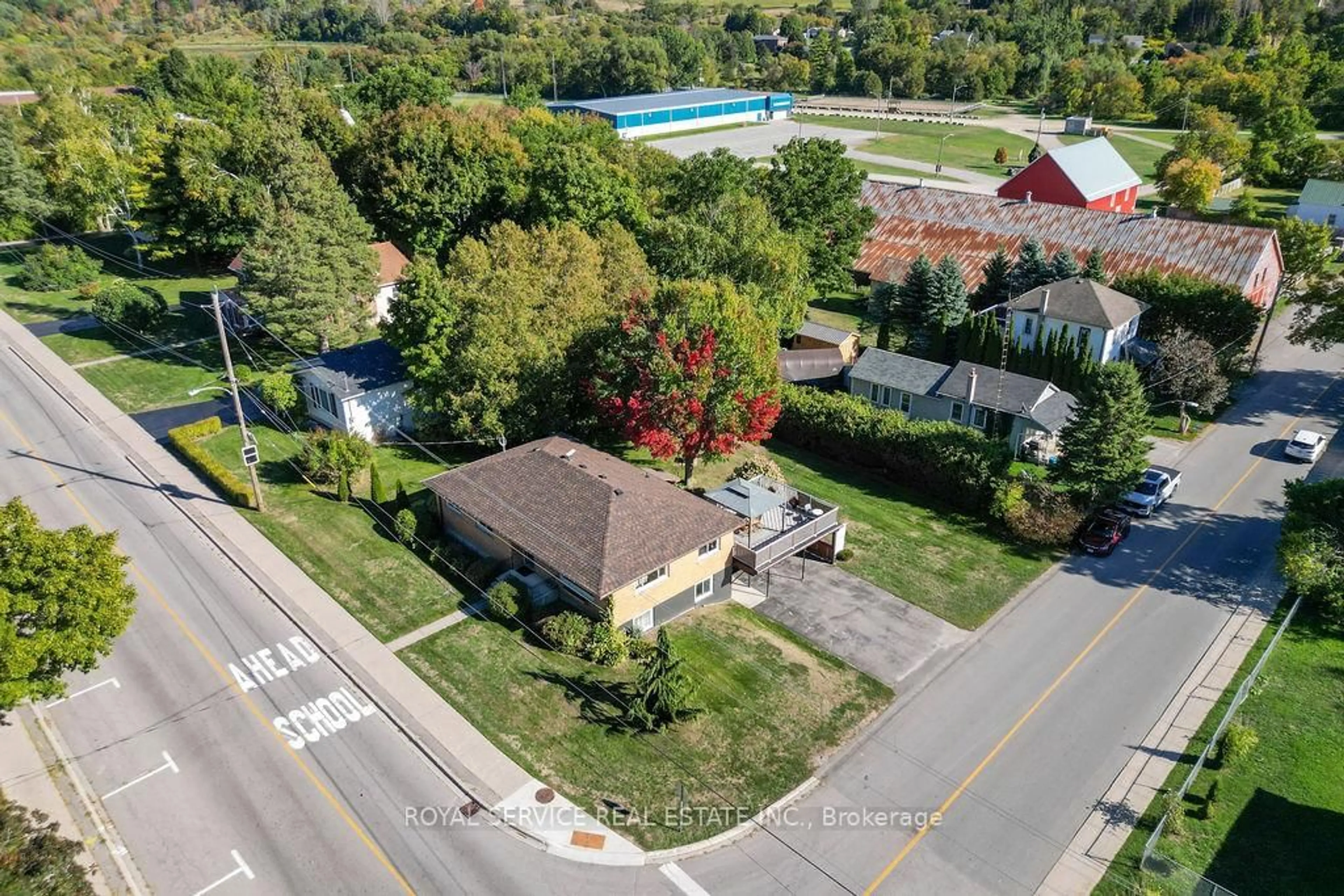 A pic from outside/outdoor area/front of a property/back of a property/a pic from drone, street for 98 Church St, Trent Hills Ontario K0K 3K0