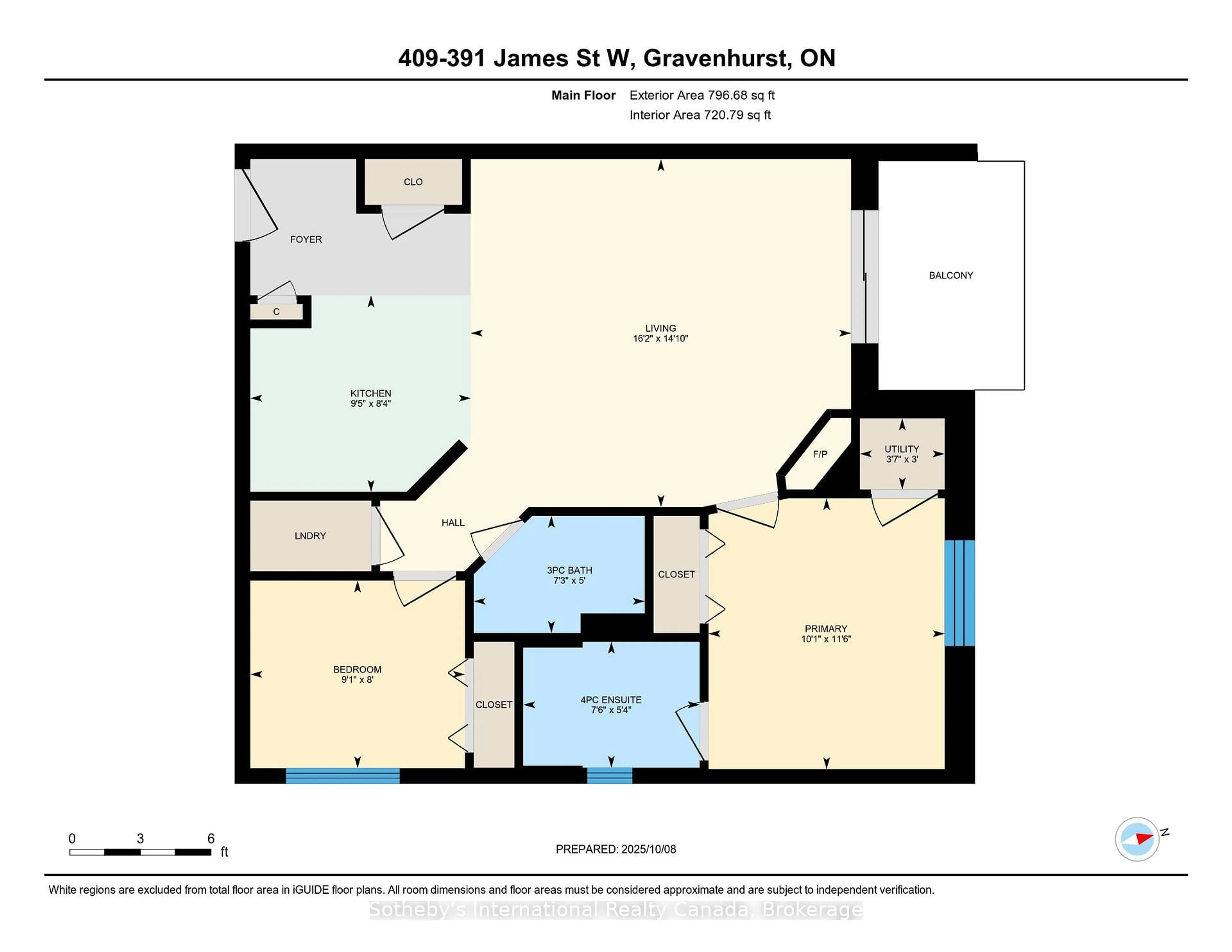 Floor plan for 391 James St #407, Gravenhurst Ontario P1P 0A5