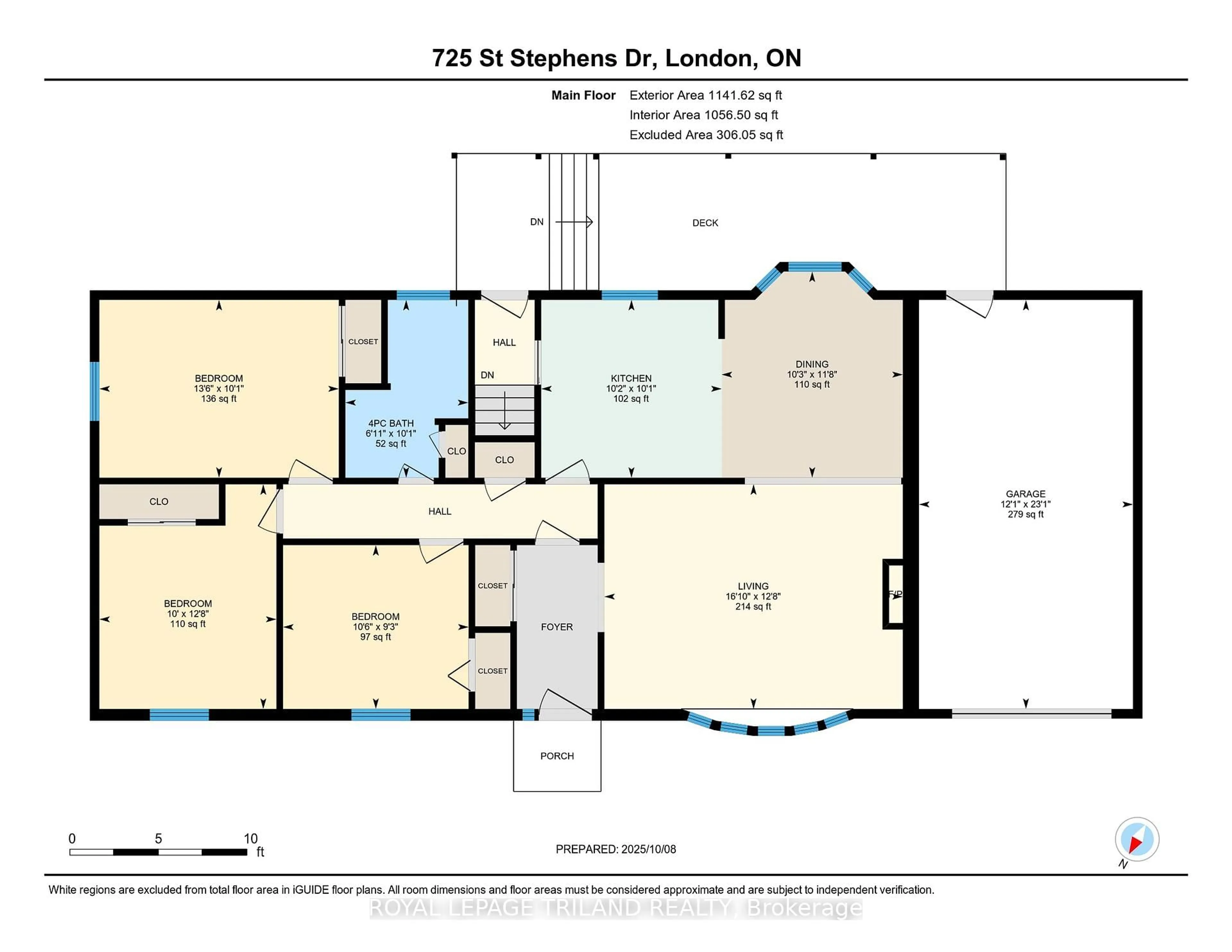 Floor plan for 725 St Stephens Dr, London South Ontario N6E 1V6