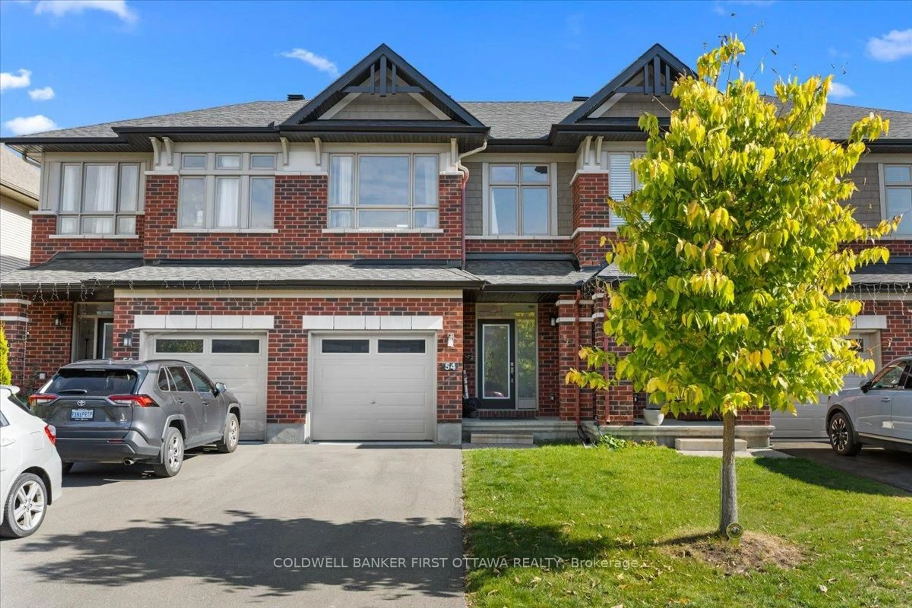 Home with brick exterior material, street for 54 Bergschrund Walk, Ottawa Ontario K1W 0P9