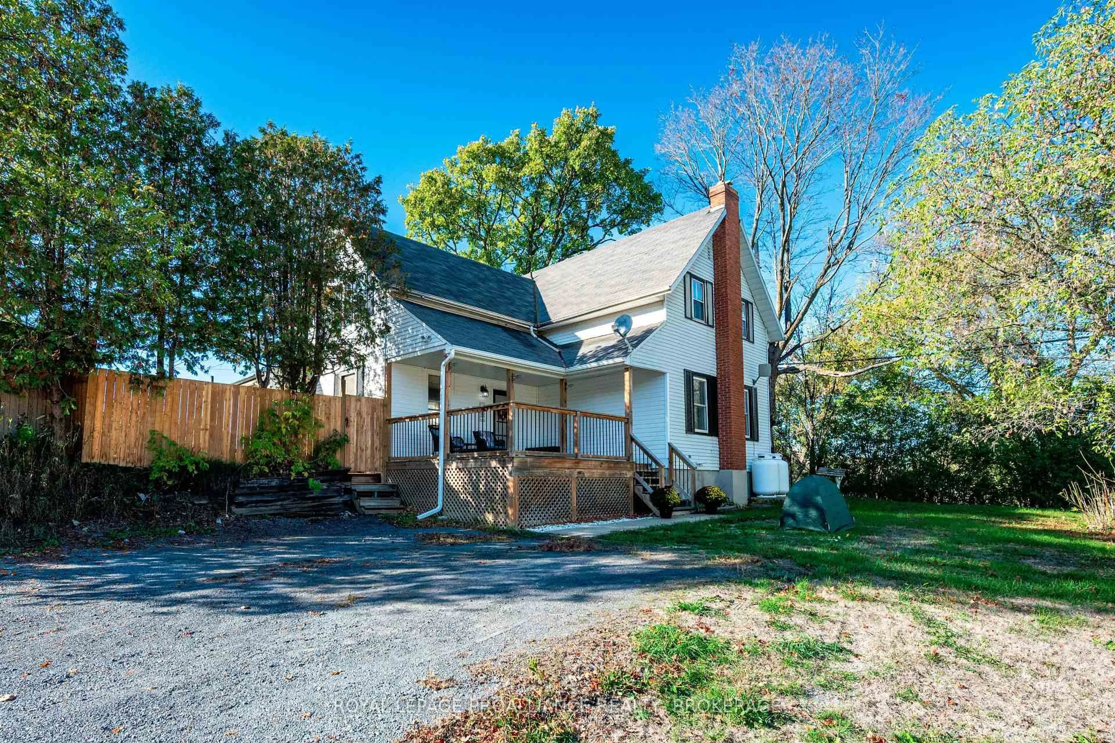 A pic from outside/outdoor area/front of a property/back of a property/a pic from drone, street for 4376 Bellrock Rd, Verona Ontario K0H 2W0