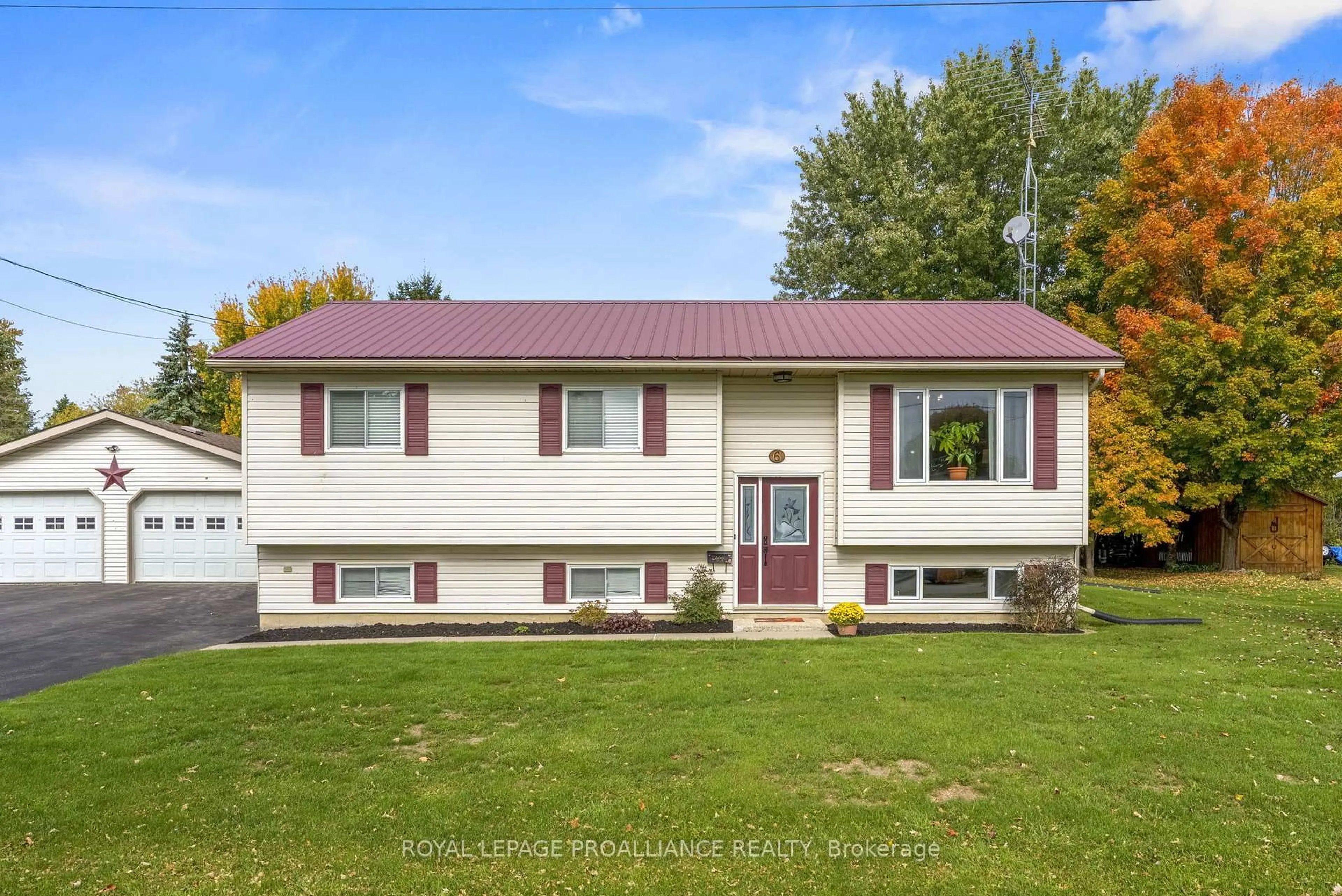 Home with vinyl exterior material, street for 6 Layng Dr, Athens Ontario K0E 1B0