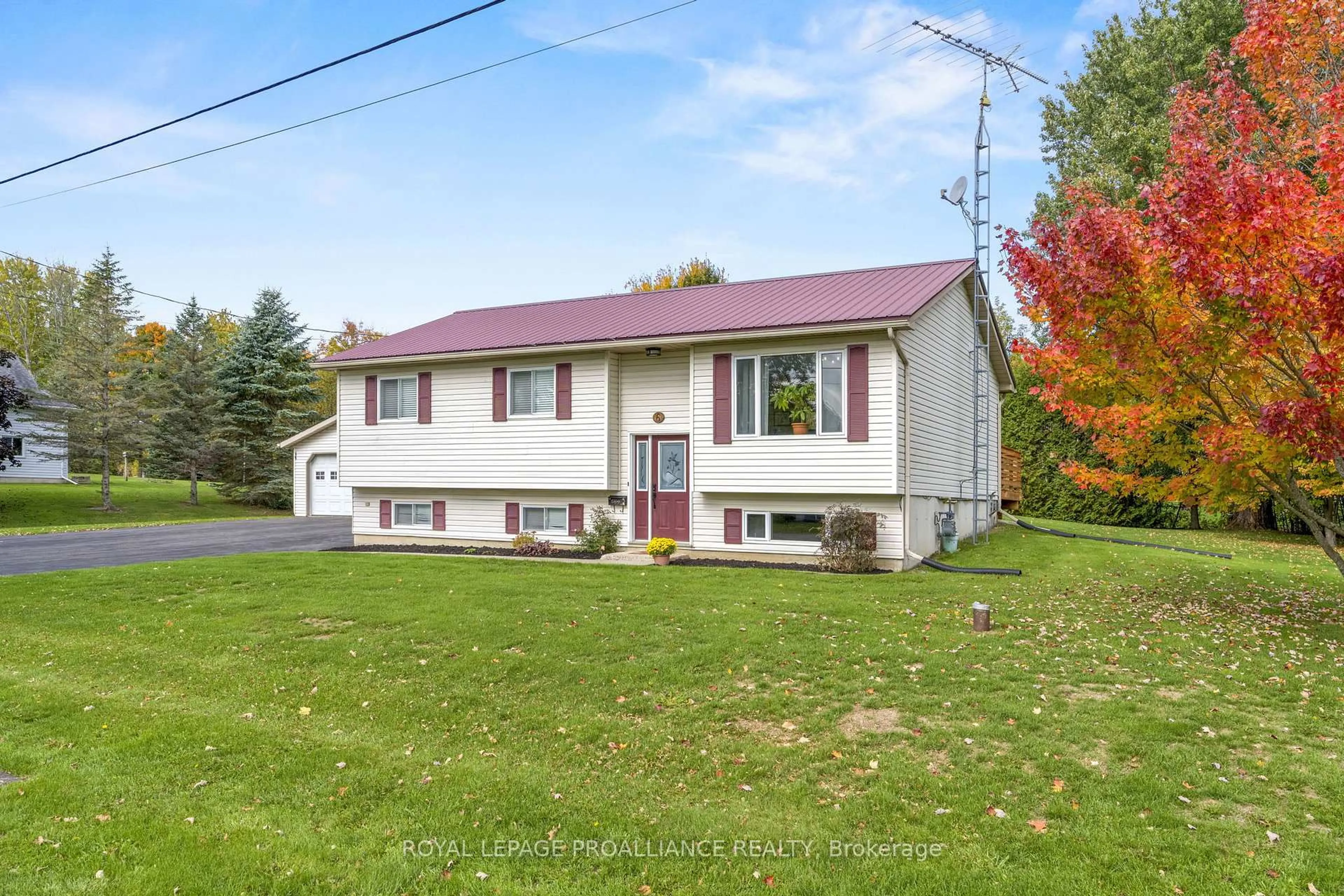 Home with vinyl exterior material, street for 6 Layng Dr, Athens Ontario K0E 1B0