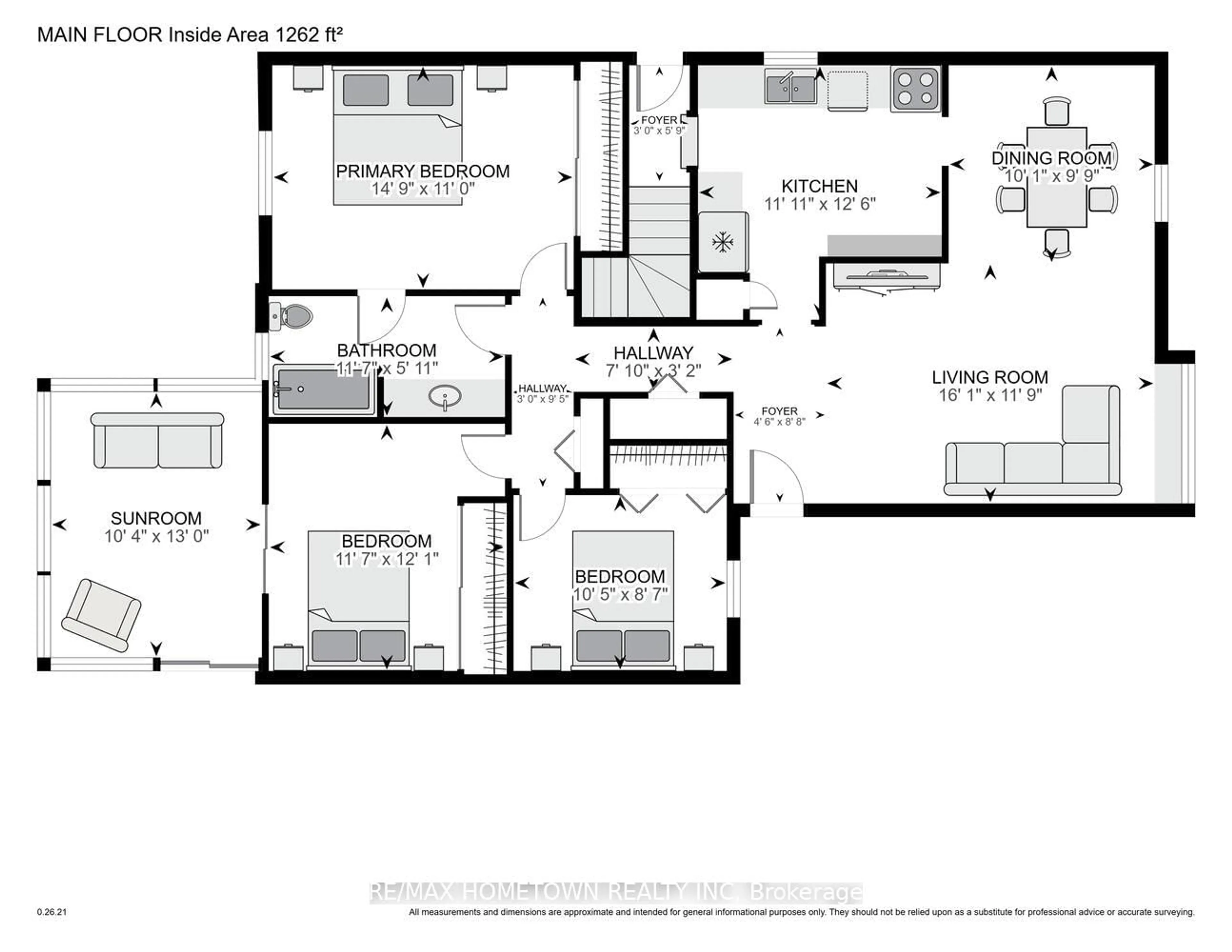 Floor plan for 1311 VISTA Dr, Brockville Ontario K6V 6G2