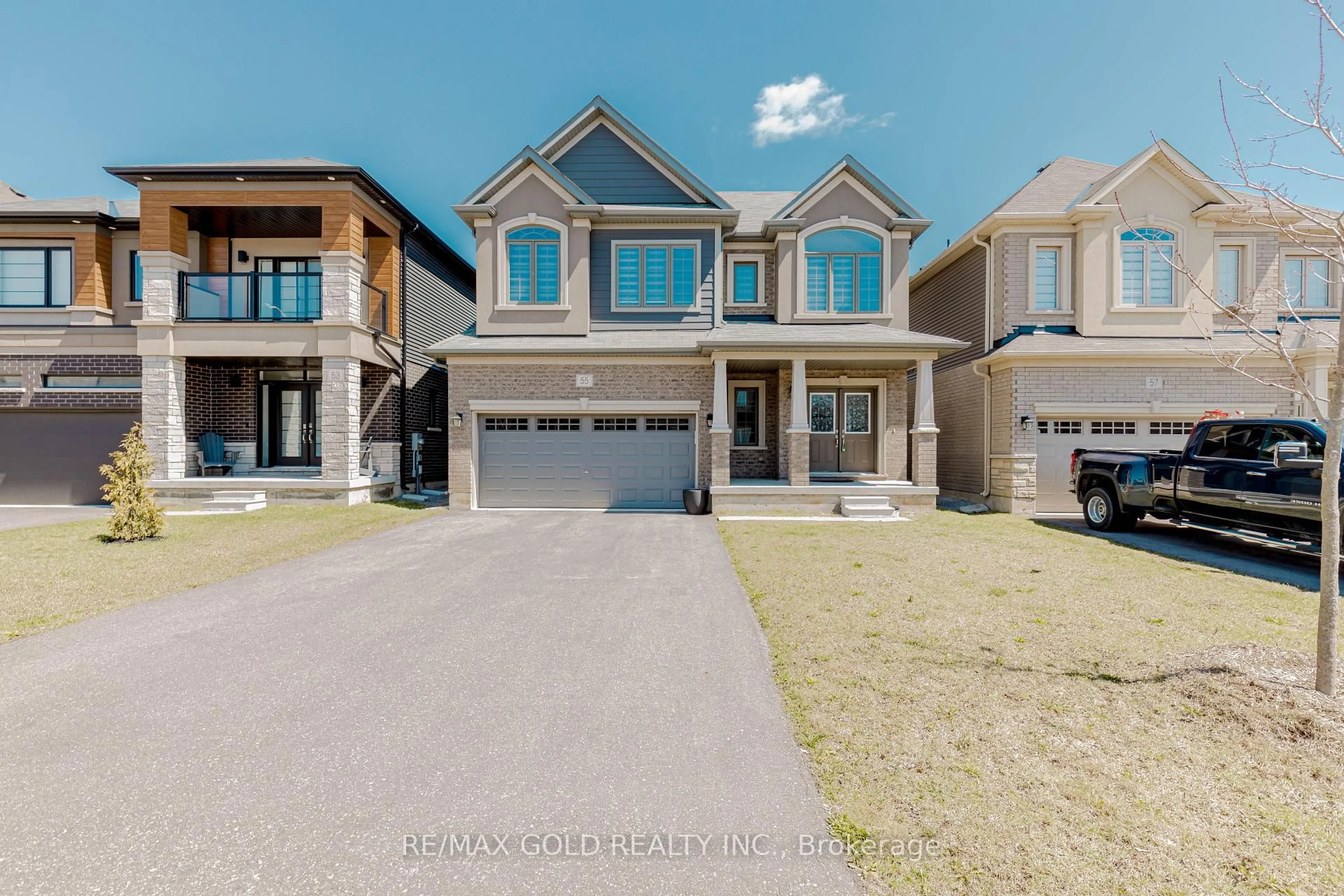 Home with brick exterior material, street for 55 Scenic Ridge Gate, Brant Ontario N3L 0K4