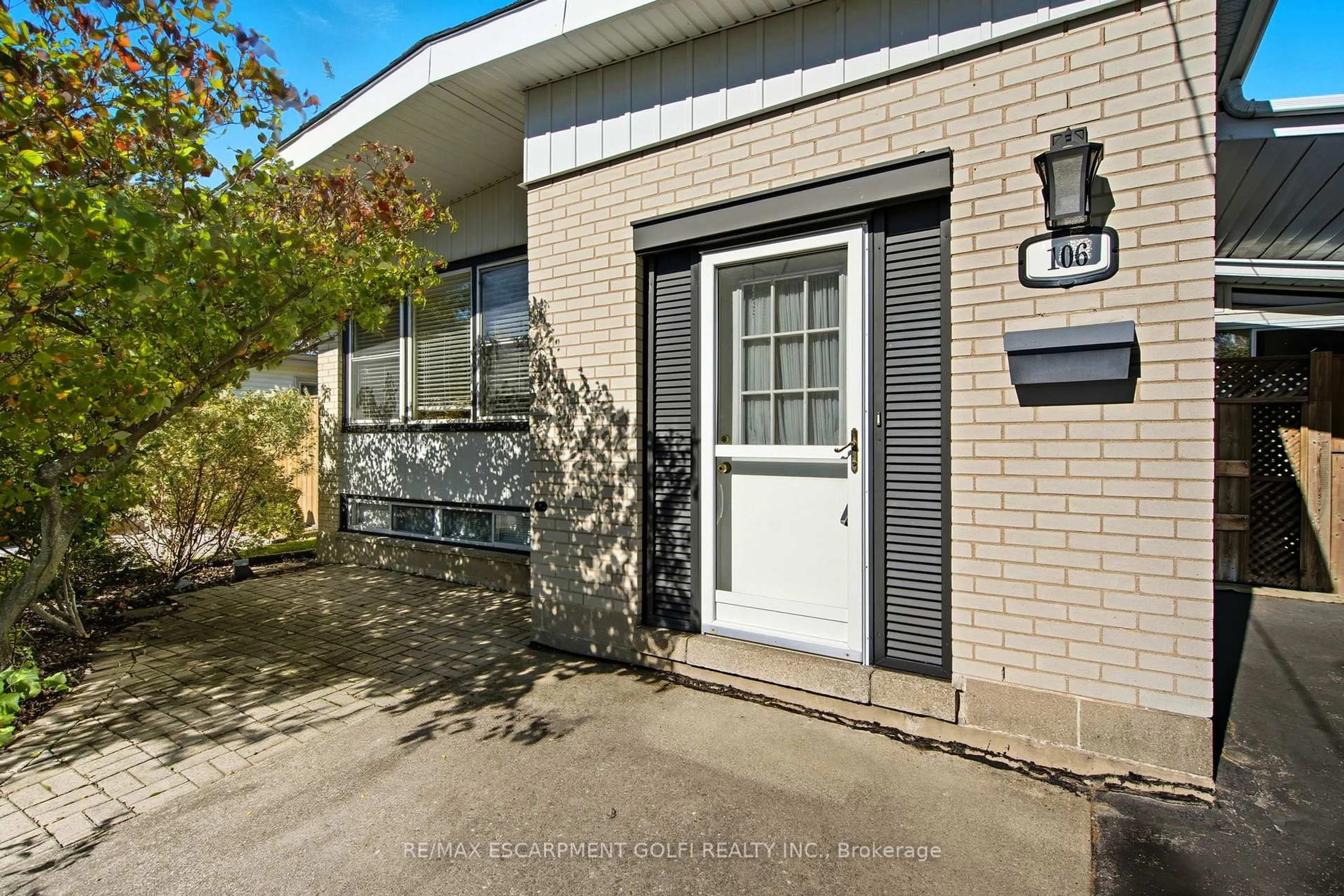 Home with brick exterior material, street for 106 Fielding Cres, Hamilton Ontario L8V 2P5
