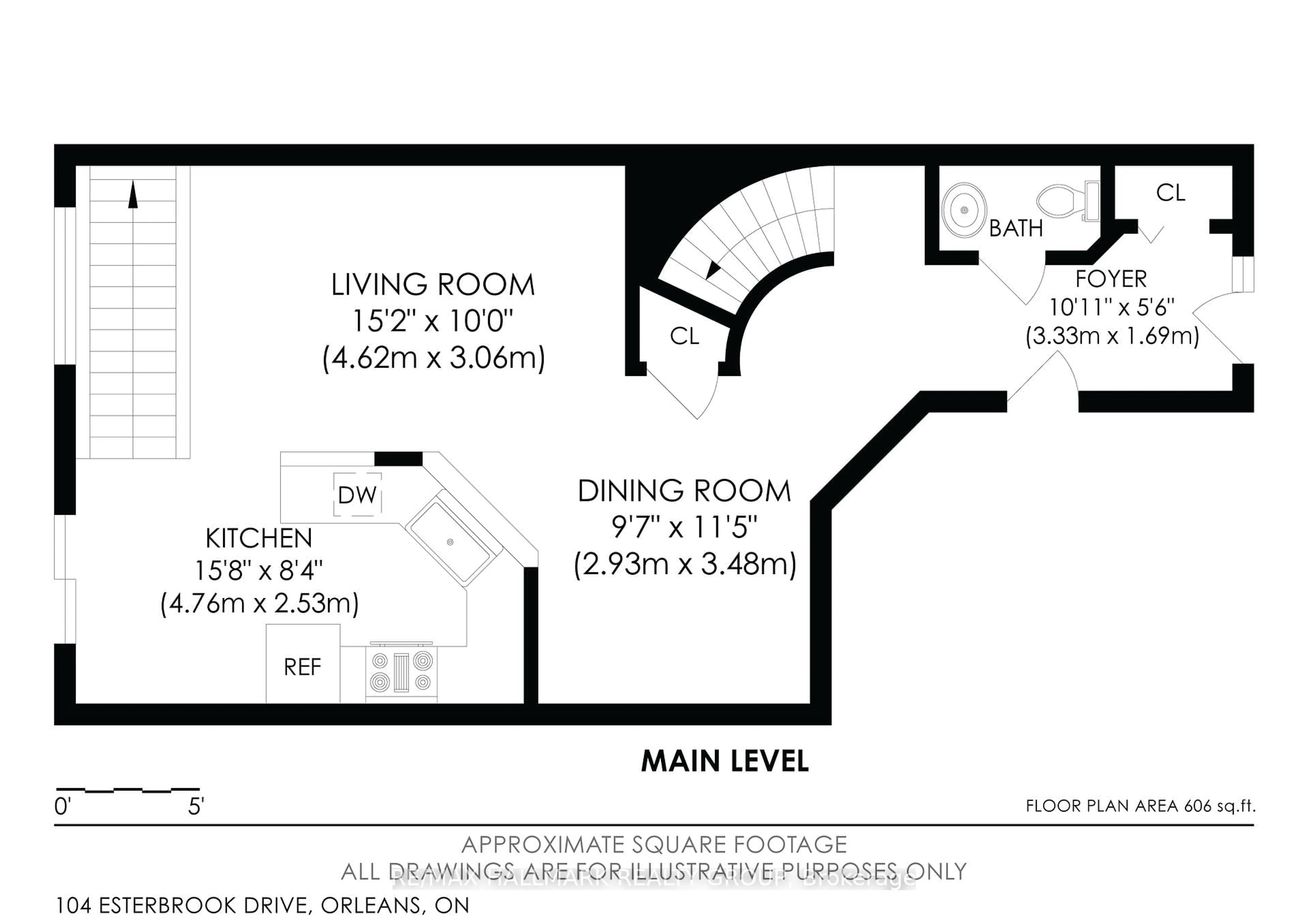 Floor plan for 104 Esterbrook Dr, Ottawa Ontario K1W 0A9