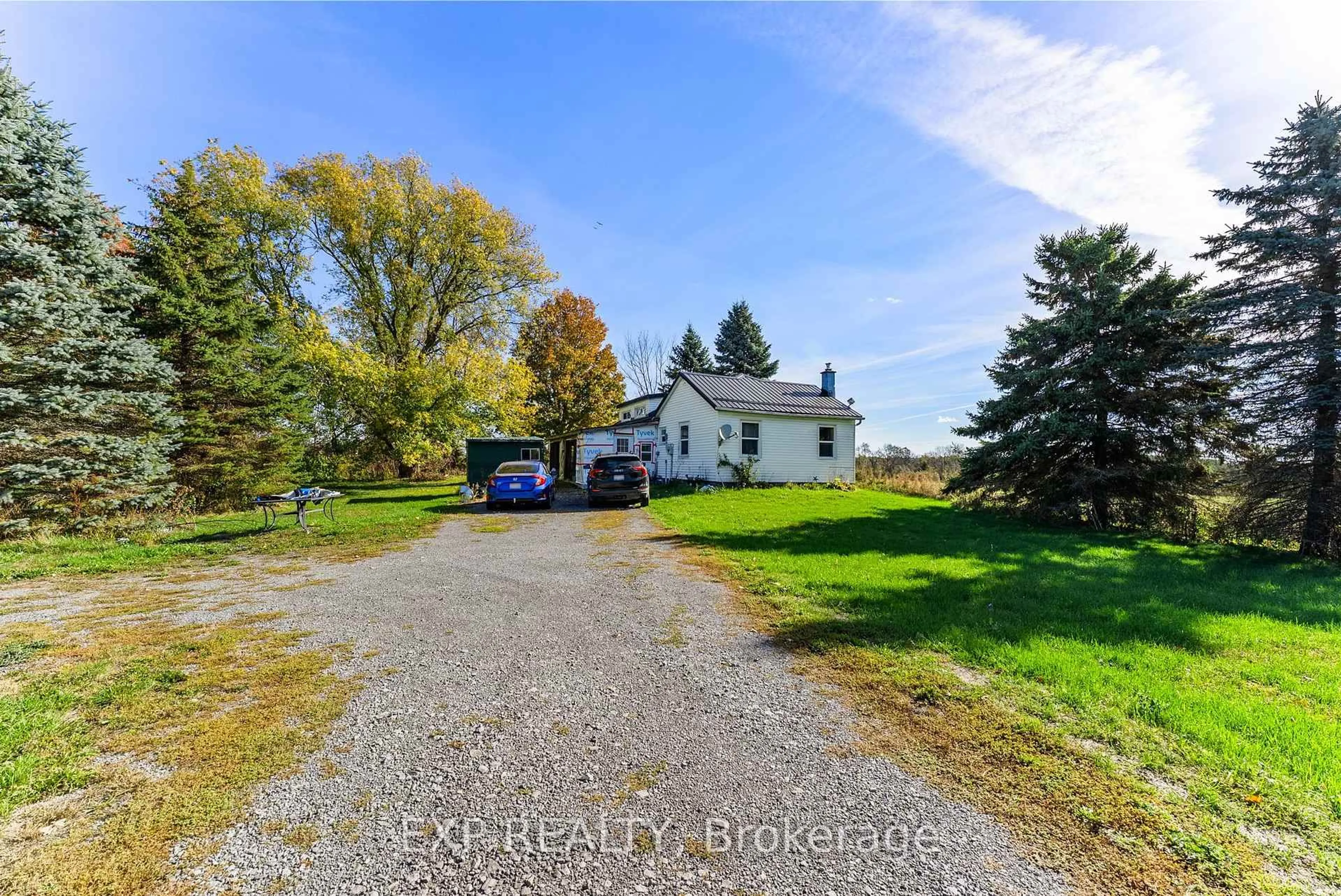 A pic from outside/outdoor area/front of a property/back of a property/a pic from drone, water/lake/river/ocean view for 225 Joyce Rd, Stone Mills Ontario K0K 2Z0