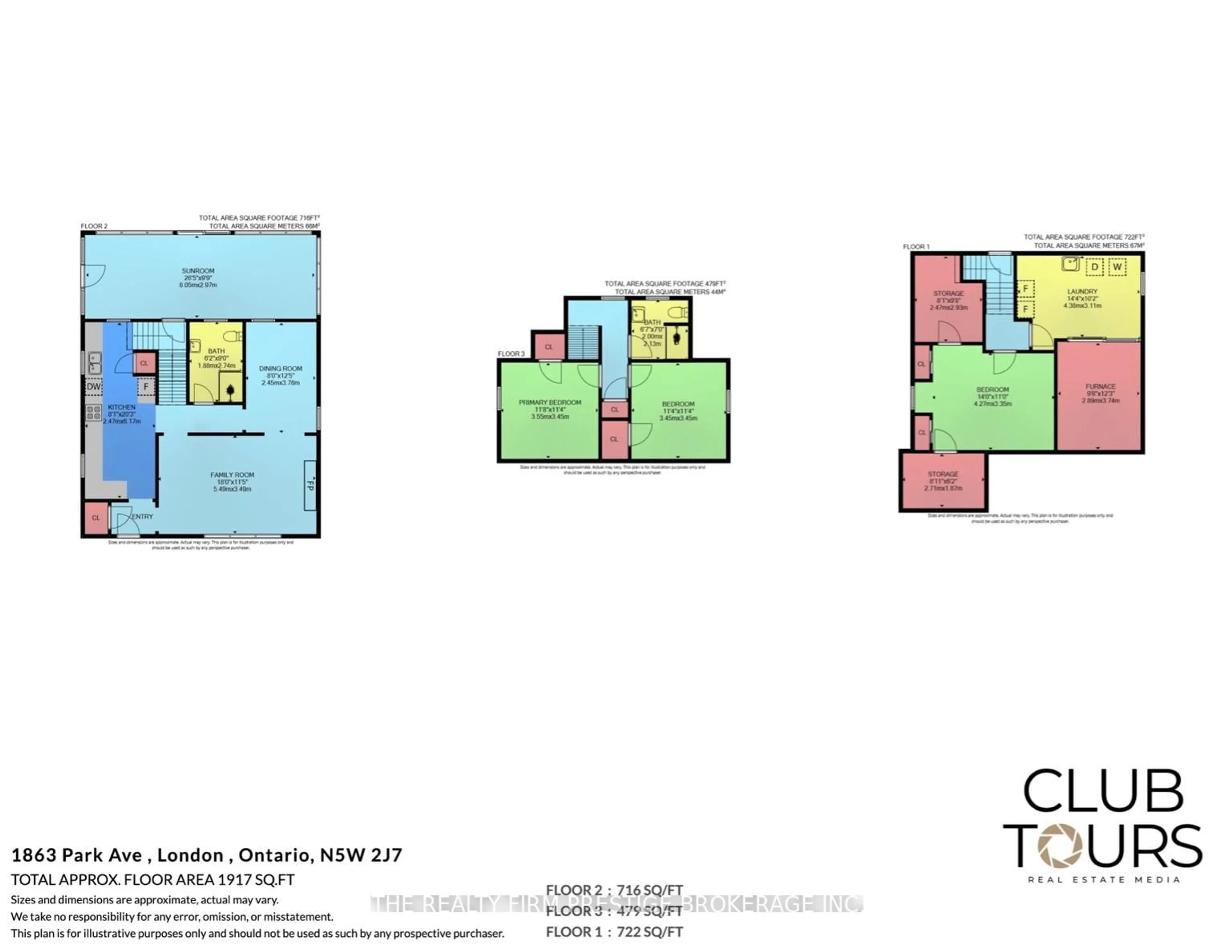 Floor plan for 1863 Park Ave, London East Ontario N5W 2J7