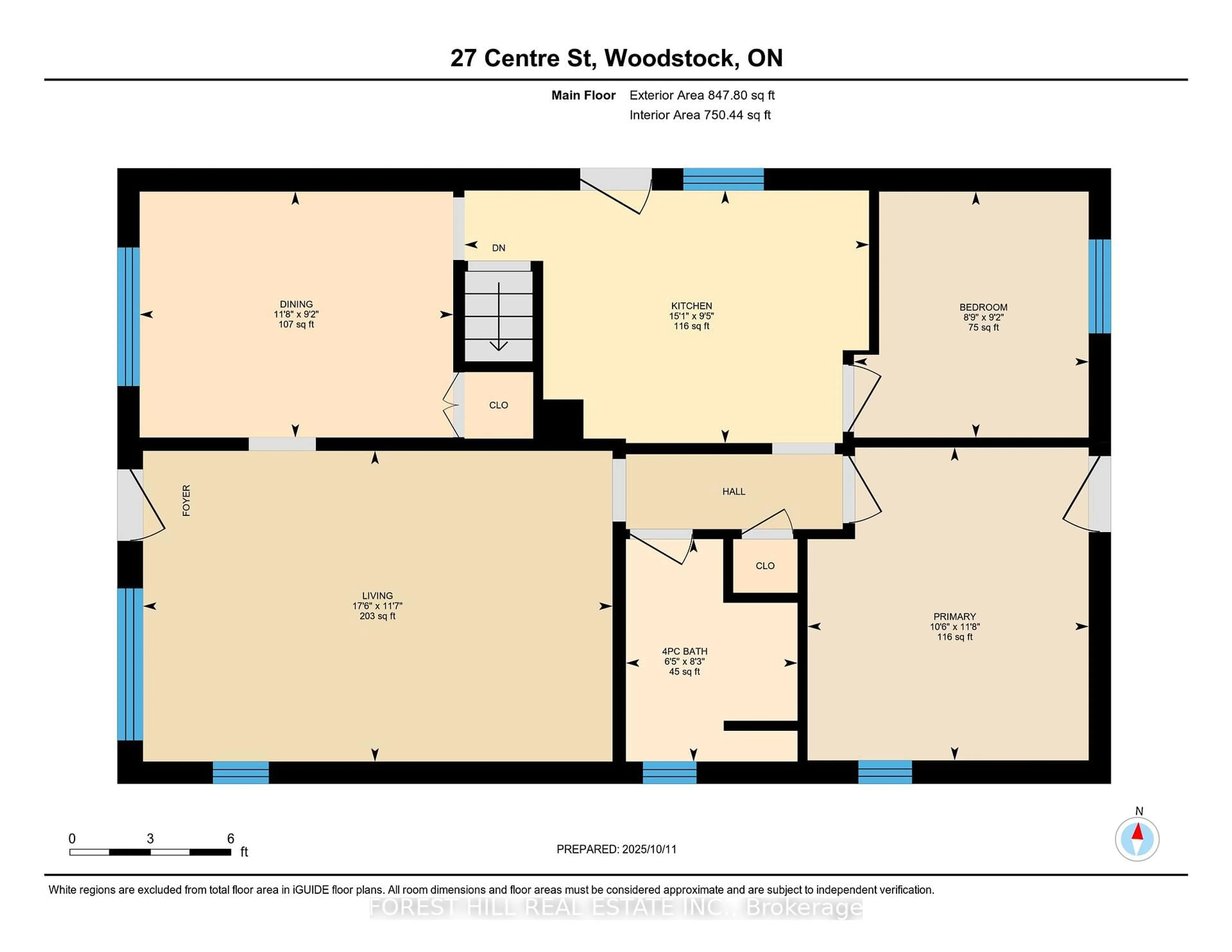 Floor plan for 27 Centre St, Woodstock Ontario N4S 3X6