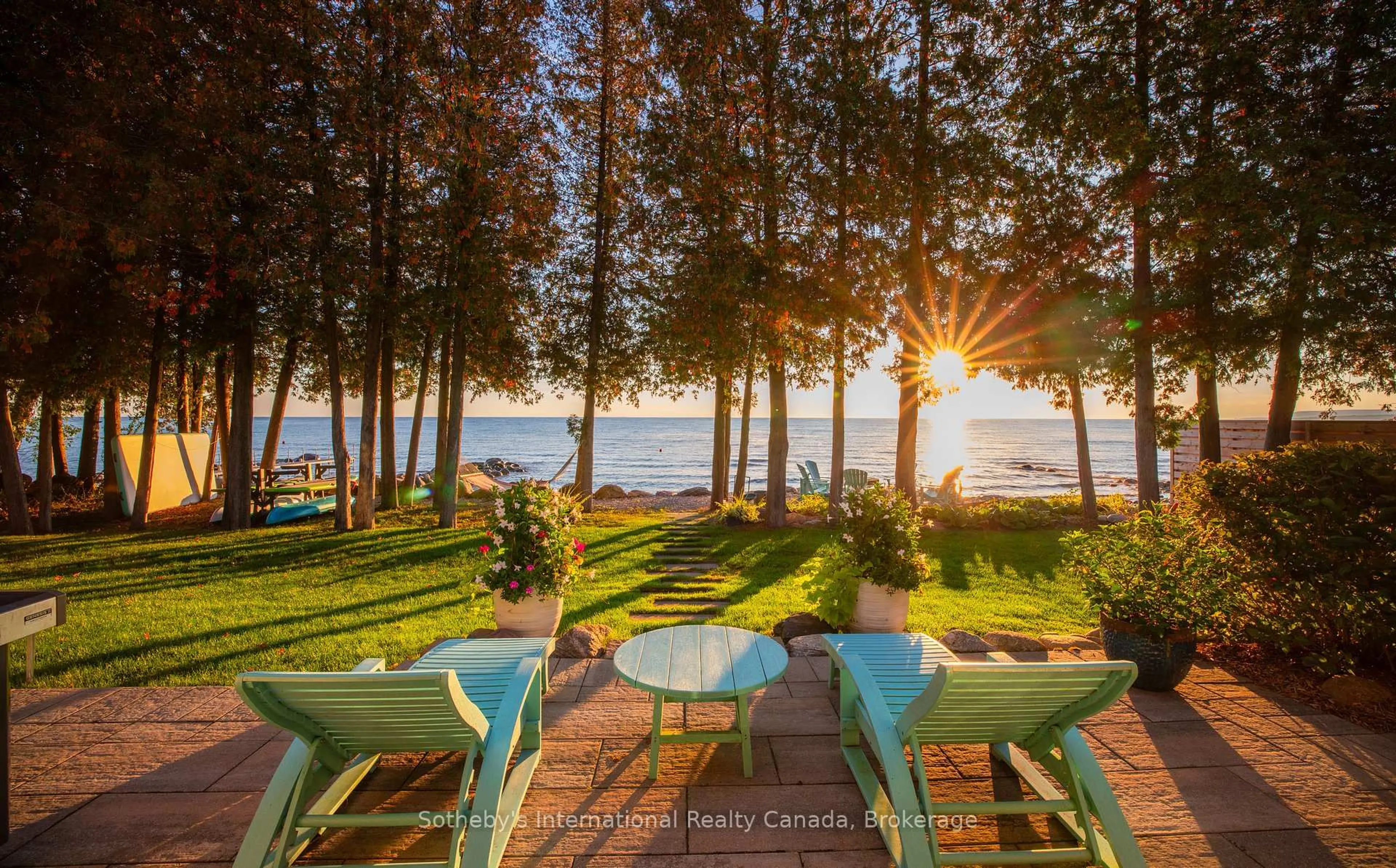 Patio, water/lake/river/ocean view for 125 Kiowana Beach Rd, Meaford Ontario N4L 1W5