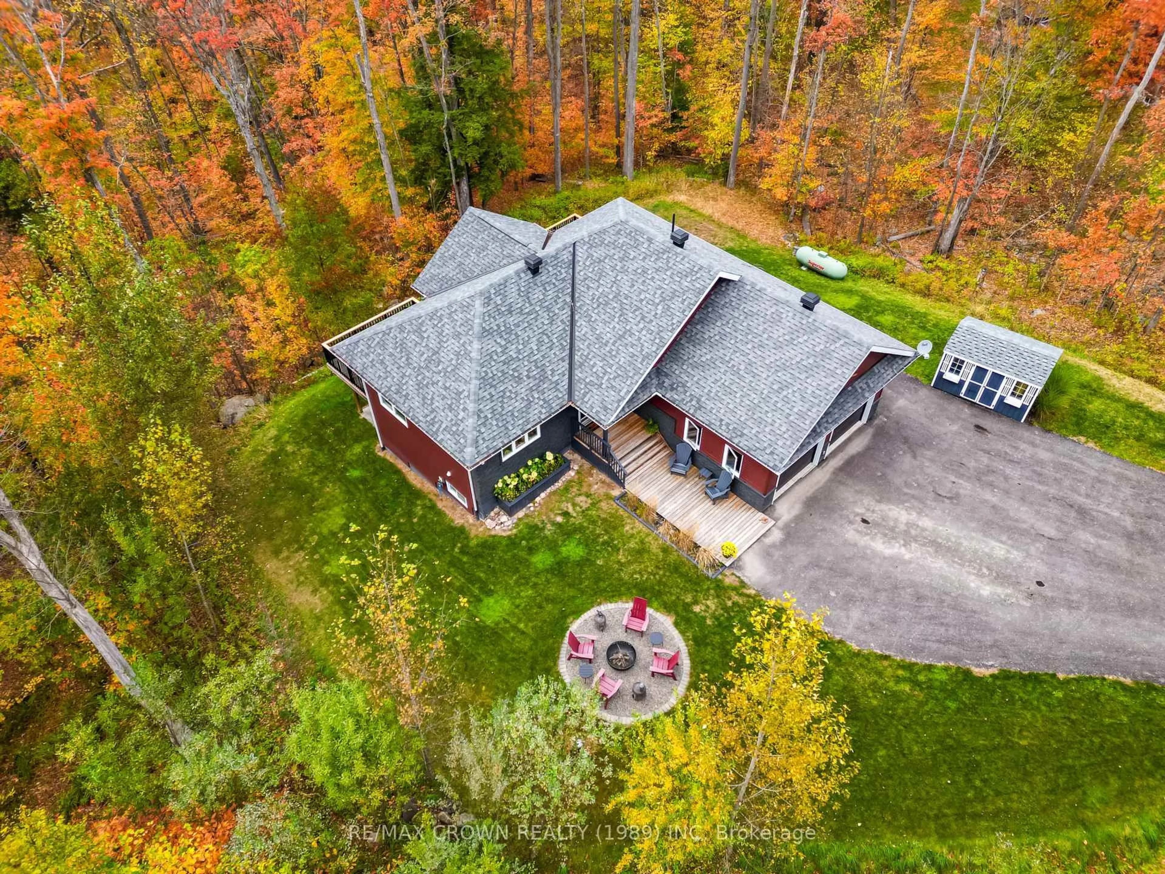 A pic from outside/outdoor area/front of a property/back of a property/a pic from drone, unknown for 28 Maple Ridge Rd, Nipissing Ontario P0H 1Z0