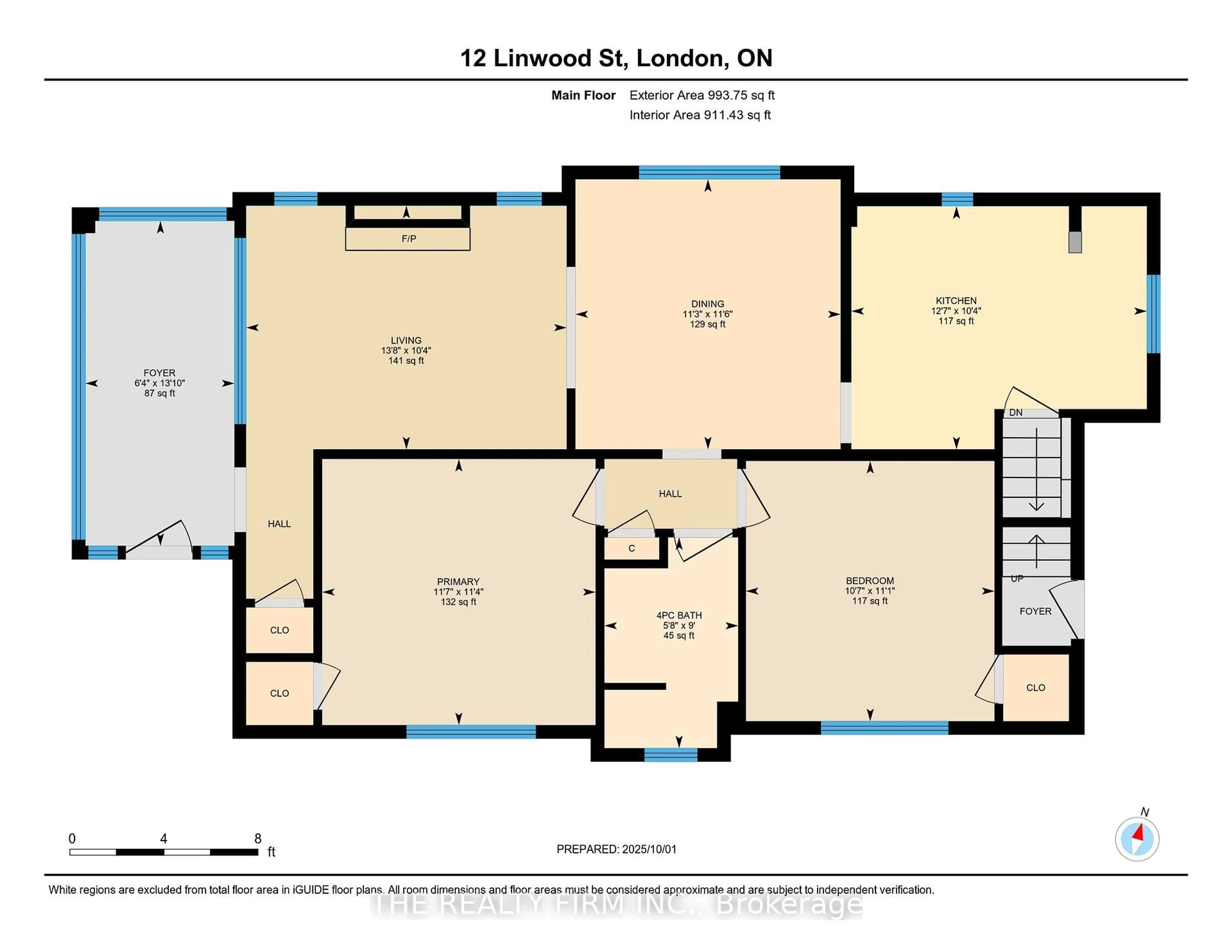 Floor plan for 12 Linwood St, London East Ontario N5Y 1W2