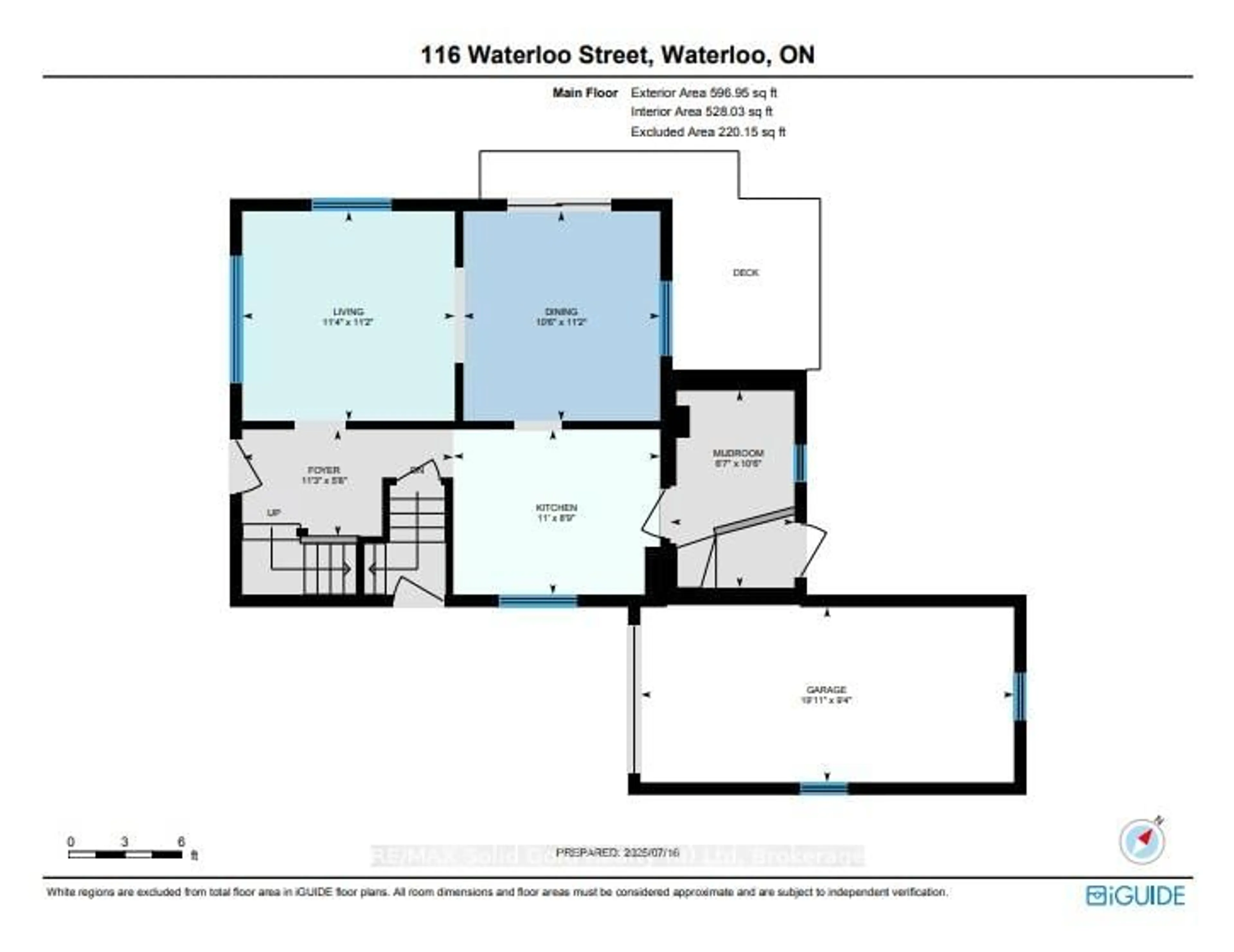 Floor plan for 116 Waterloo St, Waterloo Ontario N2J 1X9