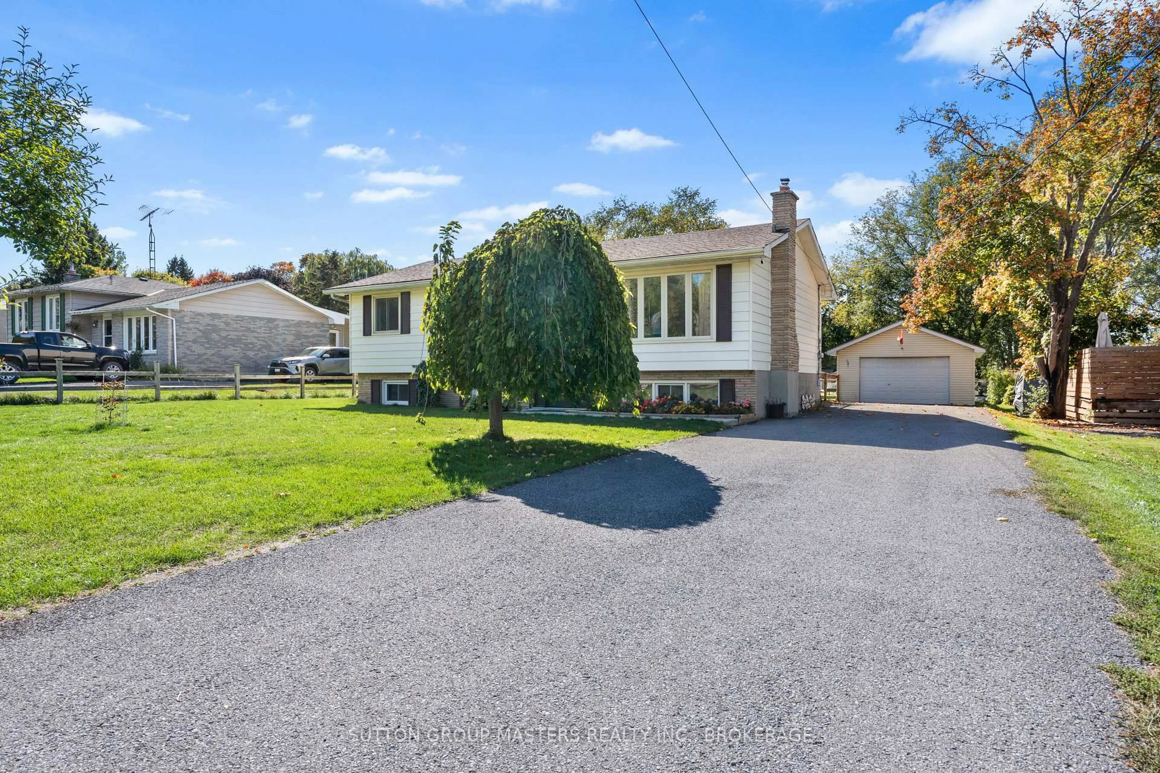 A pic from outside/outdoor area/front of a property/back of a property/a pic from drone, street for 230 Old Hamburg Rd, Napanee Ontario K7R 3K7