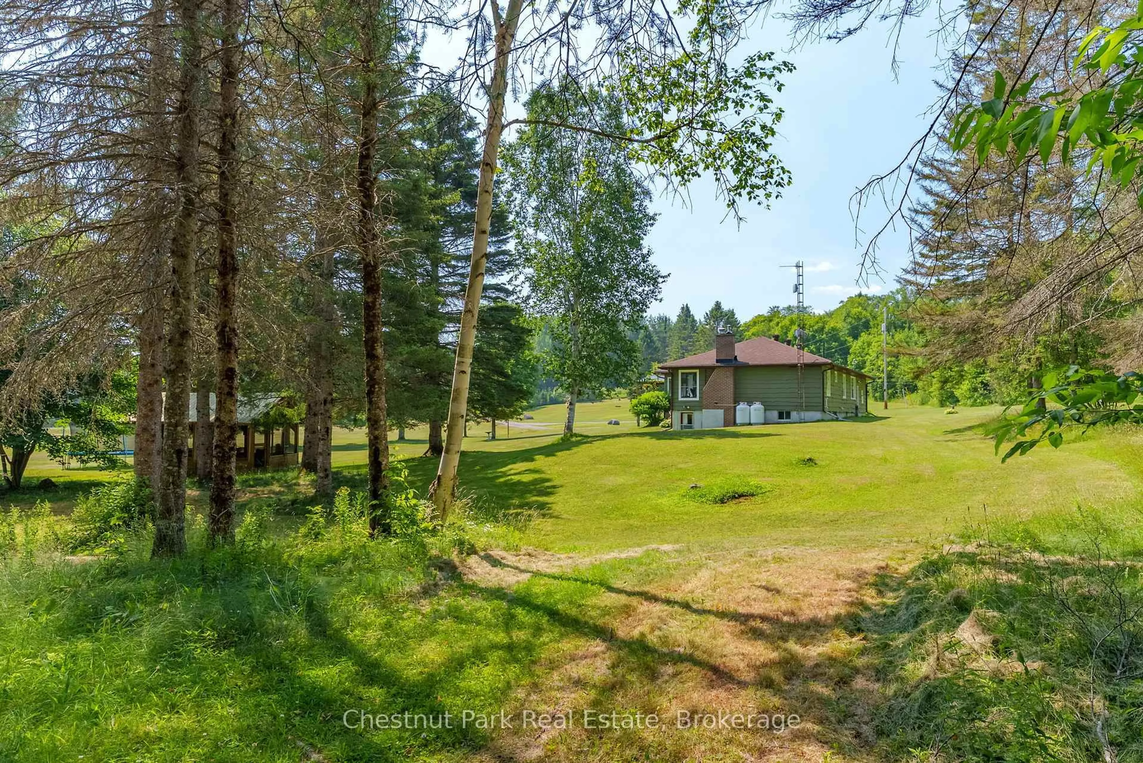 A pic from outside/outdoor area/front of a property/back of a property/a pic from drone, forest/trees view for 272 Centre Rd, Parry Sound Remote Area Ontario P0A 1X0