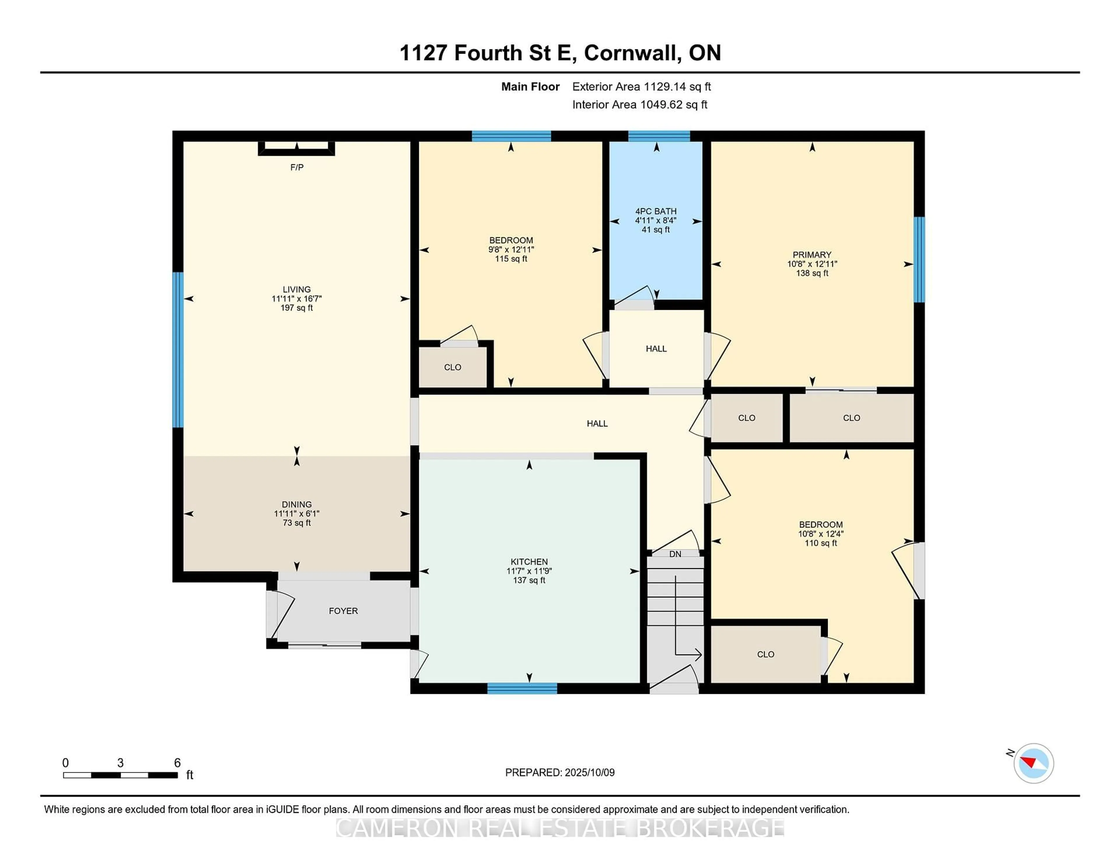 Floor plan for 1127 Fourth St, Cornwall Ontario K6H 2K5
