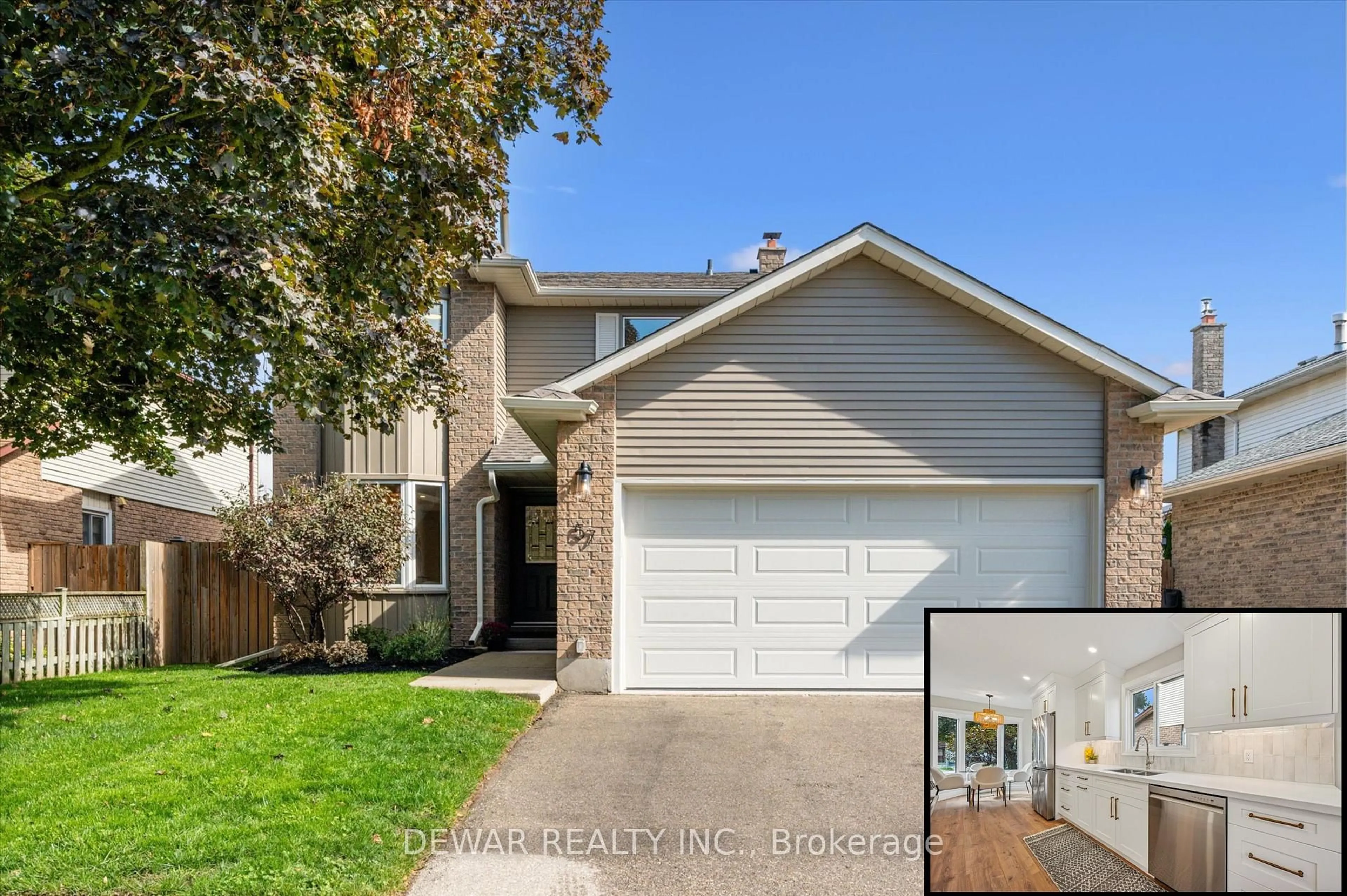 Home with vinyl exterior material, street for 57 Foxridge Dr, Cambridge Ontario N3C 3L8
