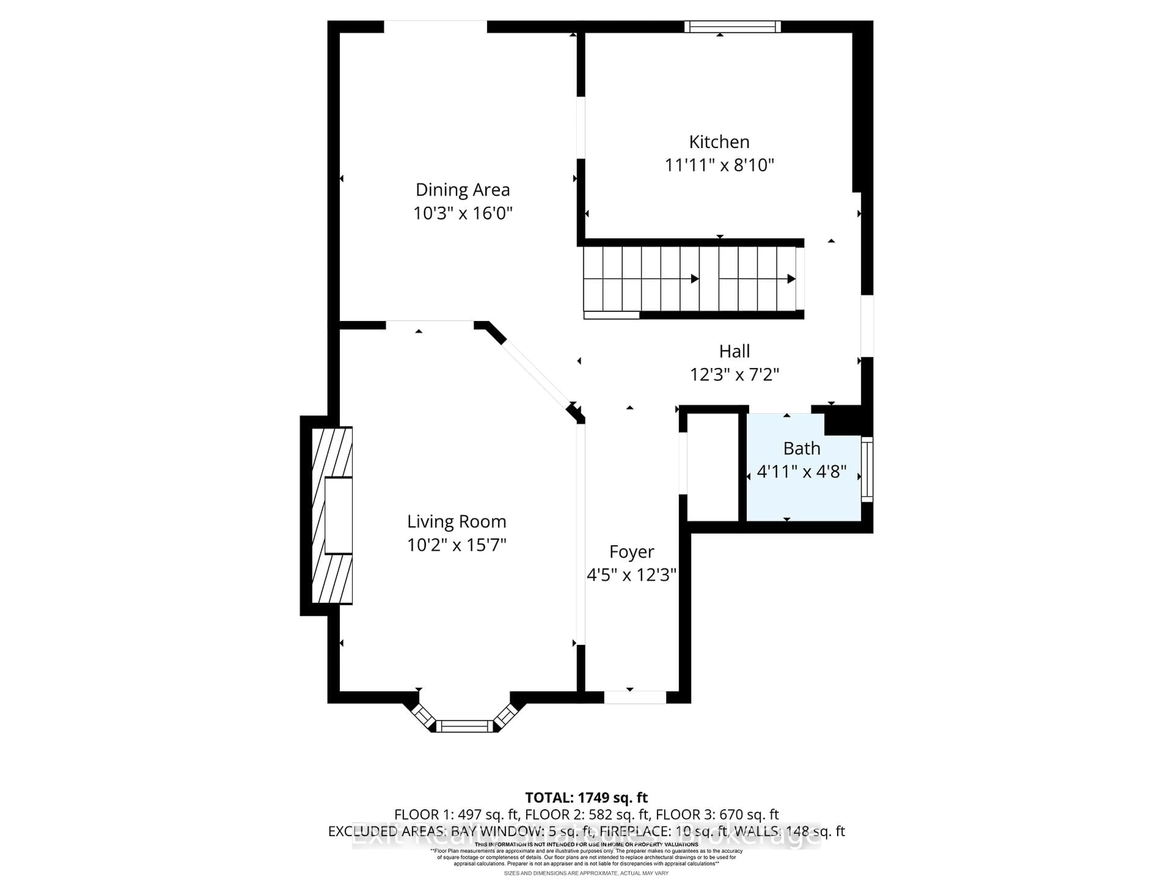 Floor plan for 95 Memorial Ave, Hamilton Ontario L8G 4C6