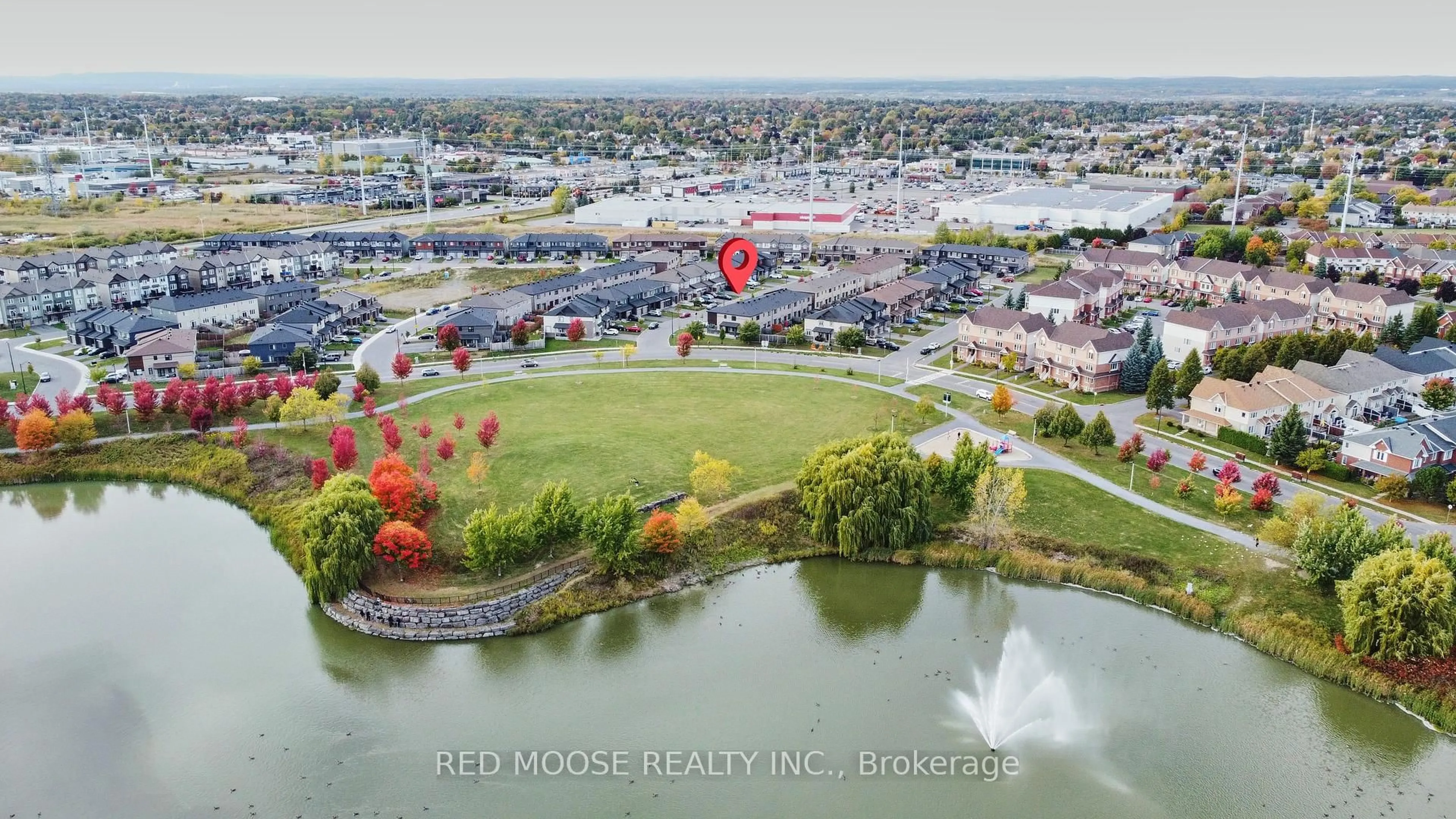A pic from outside/outdoor area/front of a property/back of a property/a pic from drone, water/lake/river/ocean view for 833 Dynasty St, Ottawa Ontario K4A 5L4
