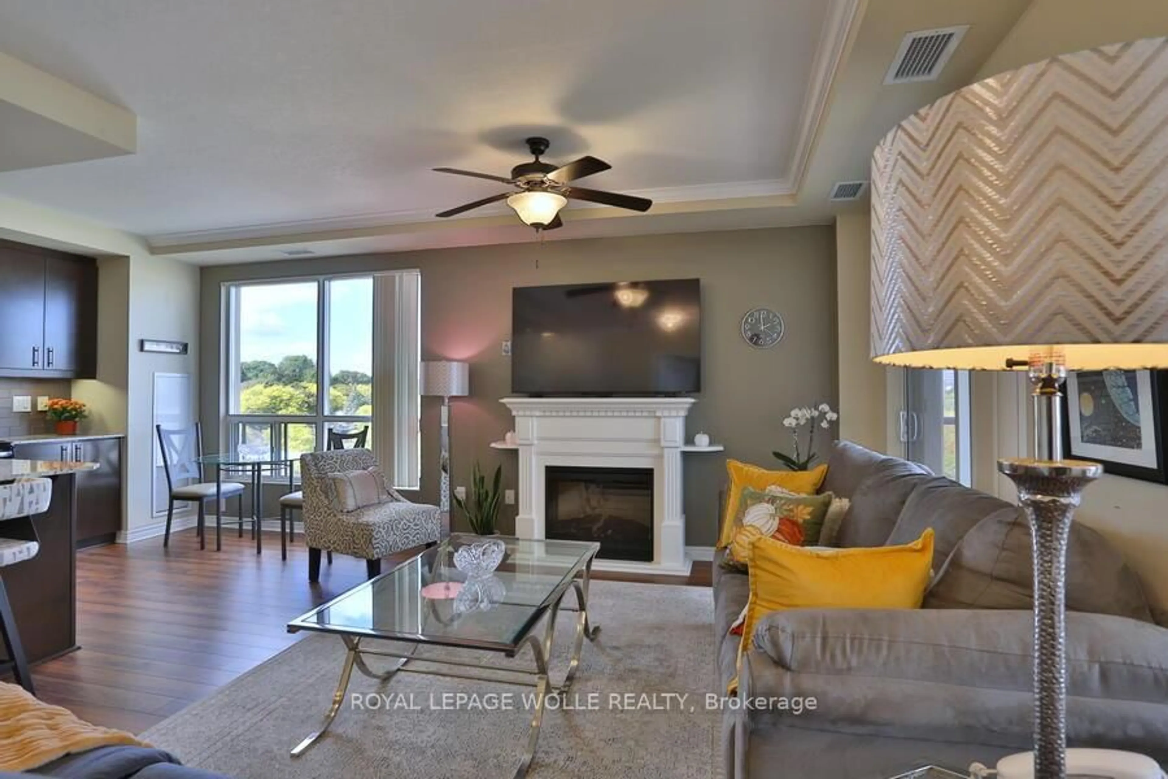 Living room with furniture, unknown for 539 Belmont Ave #608, Kitchener Ontario N2M 0A2