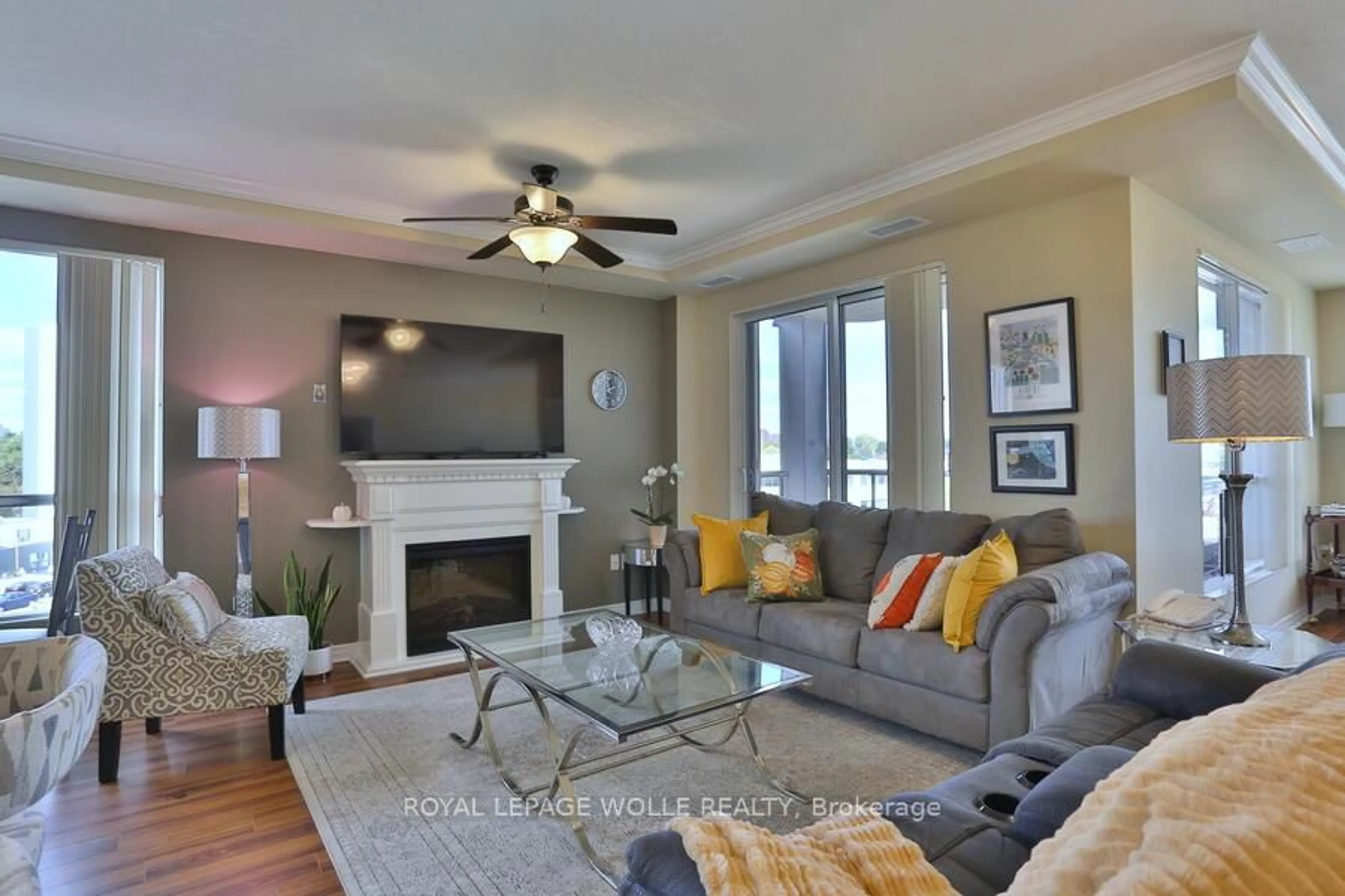 Living room with furniture, unknown for 539 Belmont Ave #608, Kitchener Ontario N2M 0A2