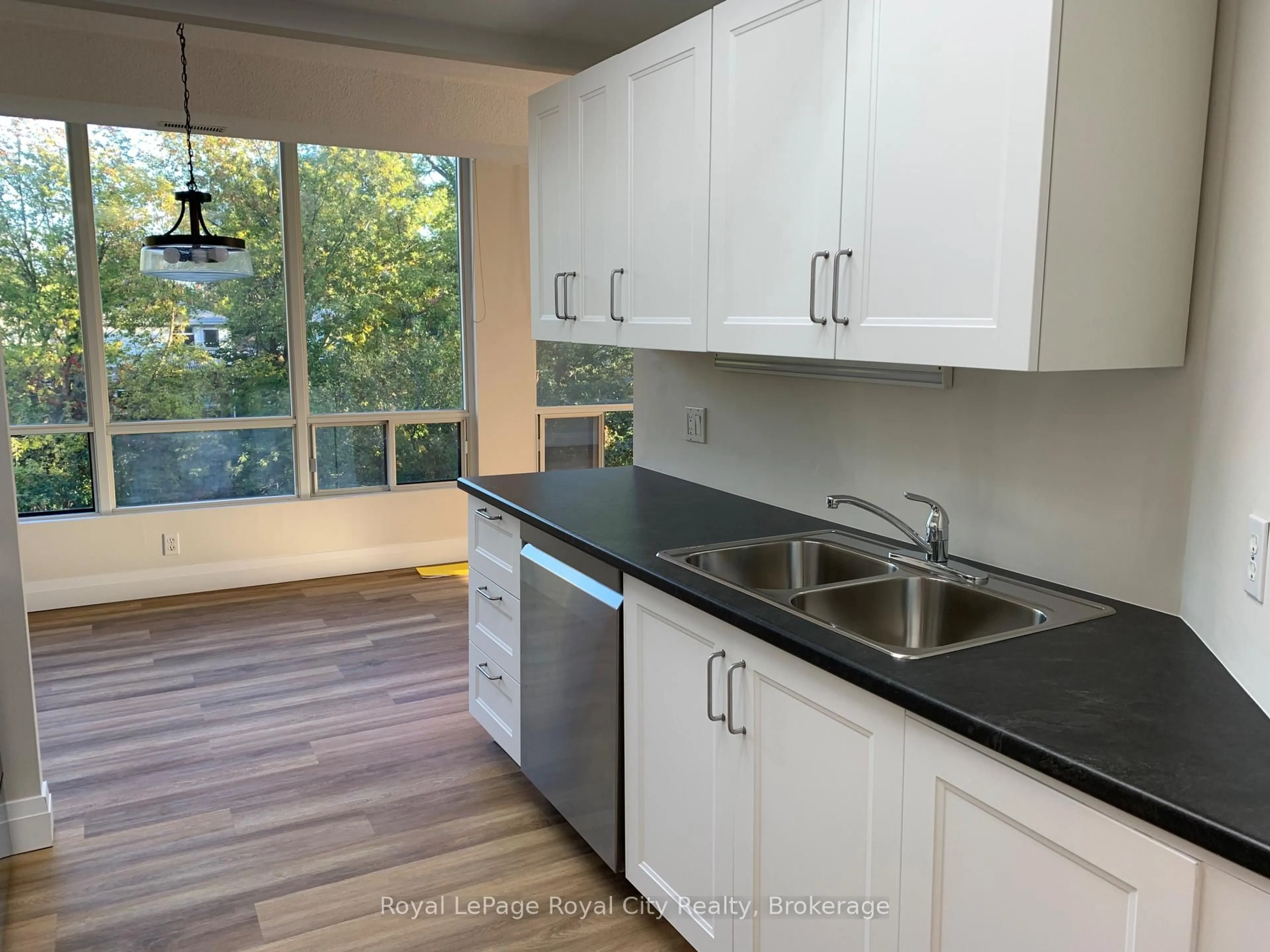 Standard kitchen, wood/laminate floor for 105 Bagot St #301, Guelph Ontario N1H 8H4