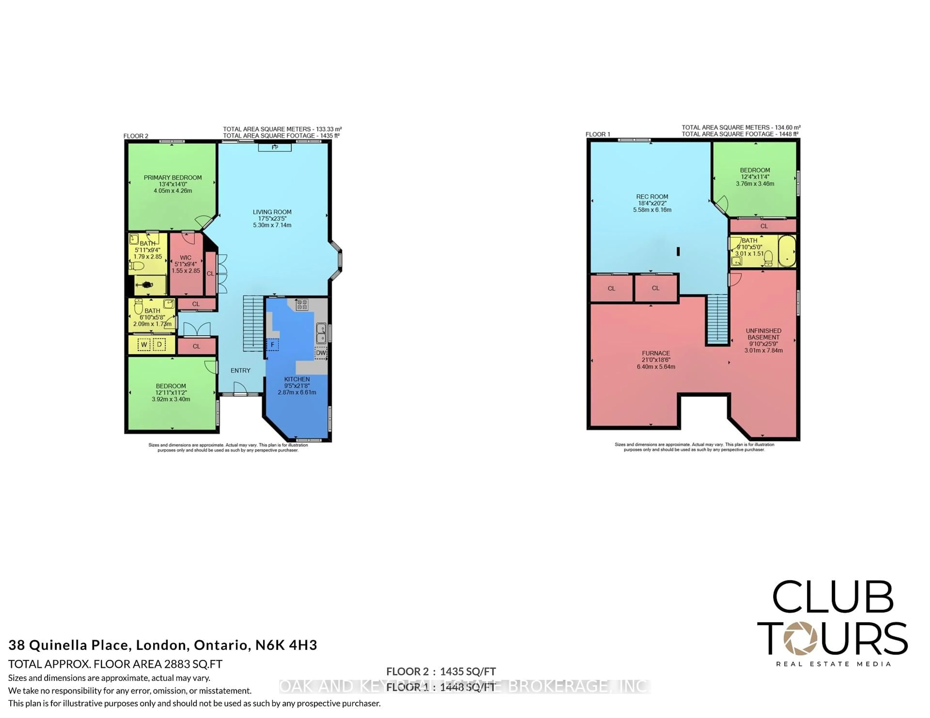 Floor plan for 38 Quinella Pl, London South Ontario N6K 4H2