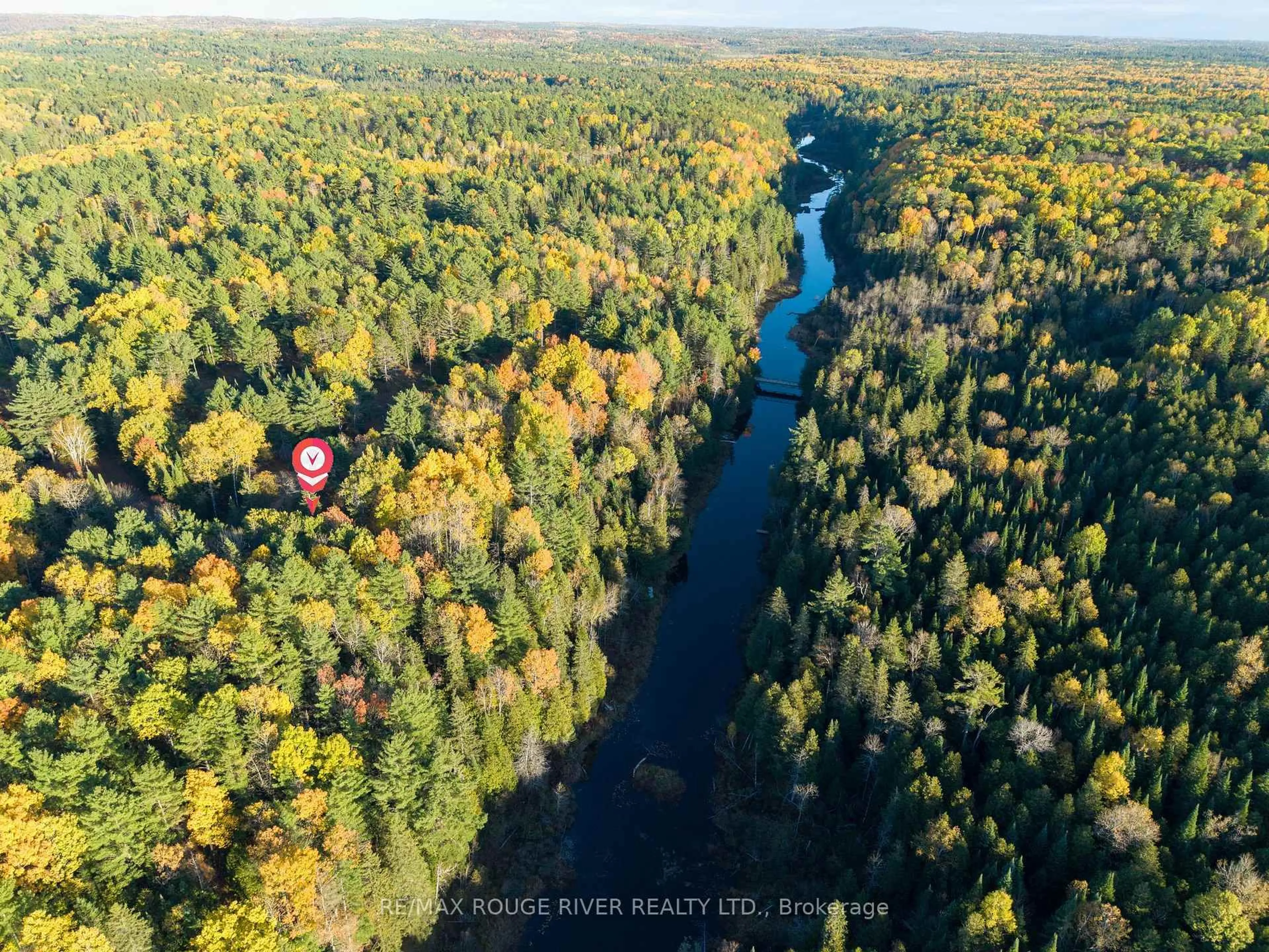 A pic from outside/outdoor area/front of a property/back of a property/a pic from drone, water/lake/river/ocean view for 23 Egan Lane, Bancroft Ontario K0L 2L0