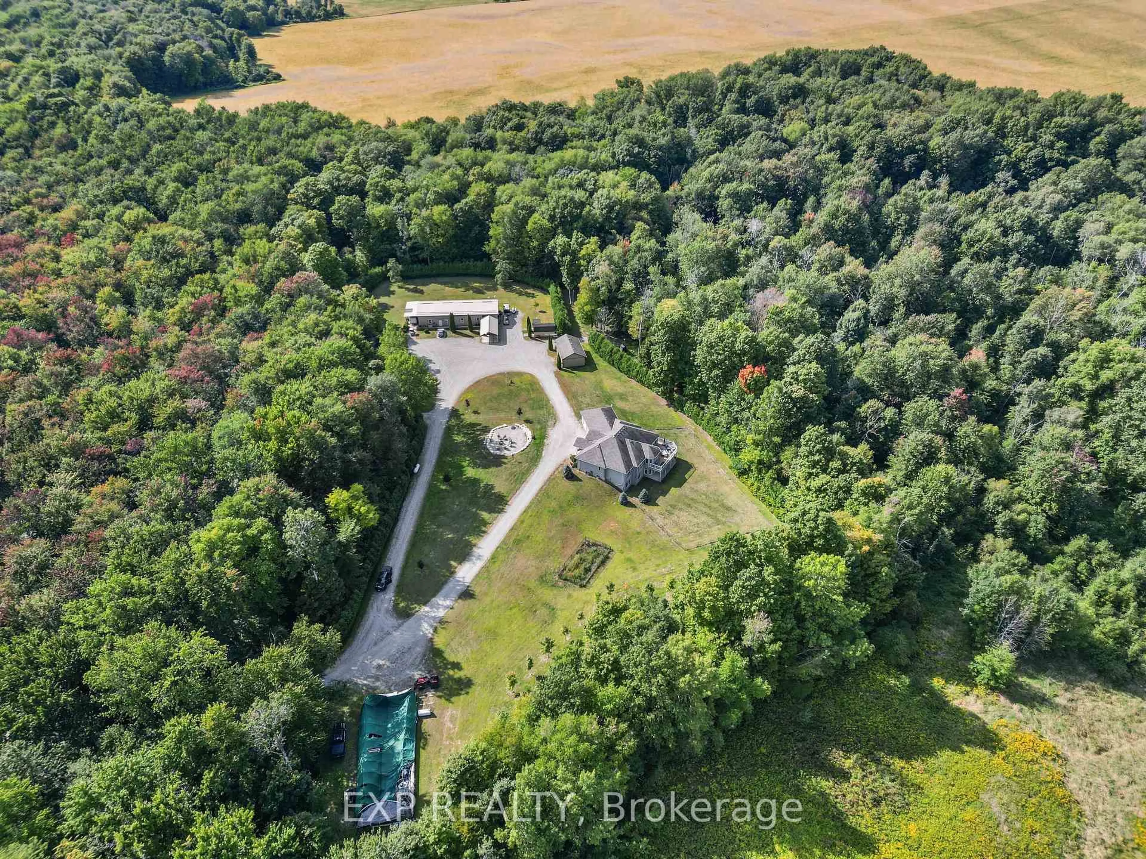 A pic from outside/outdoor area/front of a property/back of a property/a pic from drone, forest/trees view for 52116 Yorke Line, Malahide Ontario N0L 2J0